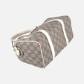 グッチ Gucci ボストンバッグ レディース GGプラス GGスプリーム ベージュ×ホワイト PVCコーティングキャンバス×レザー 193604 I2915070