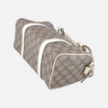 グッチ Gucci ボストンバッグ レディース GGプラス GGスプリーム ベージュ×ホワイト PVCコーティングキャンバス×レザー 193604 I2915070