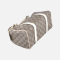 グッチ Gucci ボストンバッグ レディース GGプラス GGスプリーム ベージュ×ホワイト PVCコーティングキャンバス×レザー 193604 I2915070