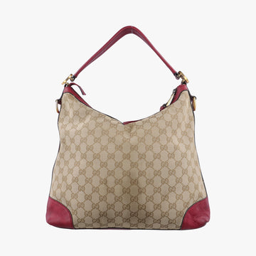 グッチ Gucci ショルダーバッグ レディース ミス GG ホーボー カーキ×レッド キャンバス x レザー 326514 F015886882