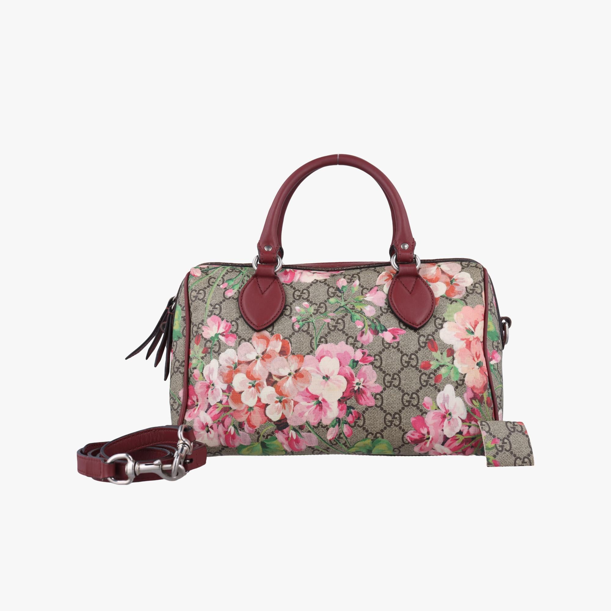 グッチ Gucci ボストンバッグ レディース GGブルームス ベージュ×レッド×マルチ PVCコーティングキャンバス×レザー 409529 H019365205