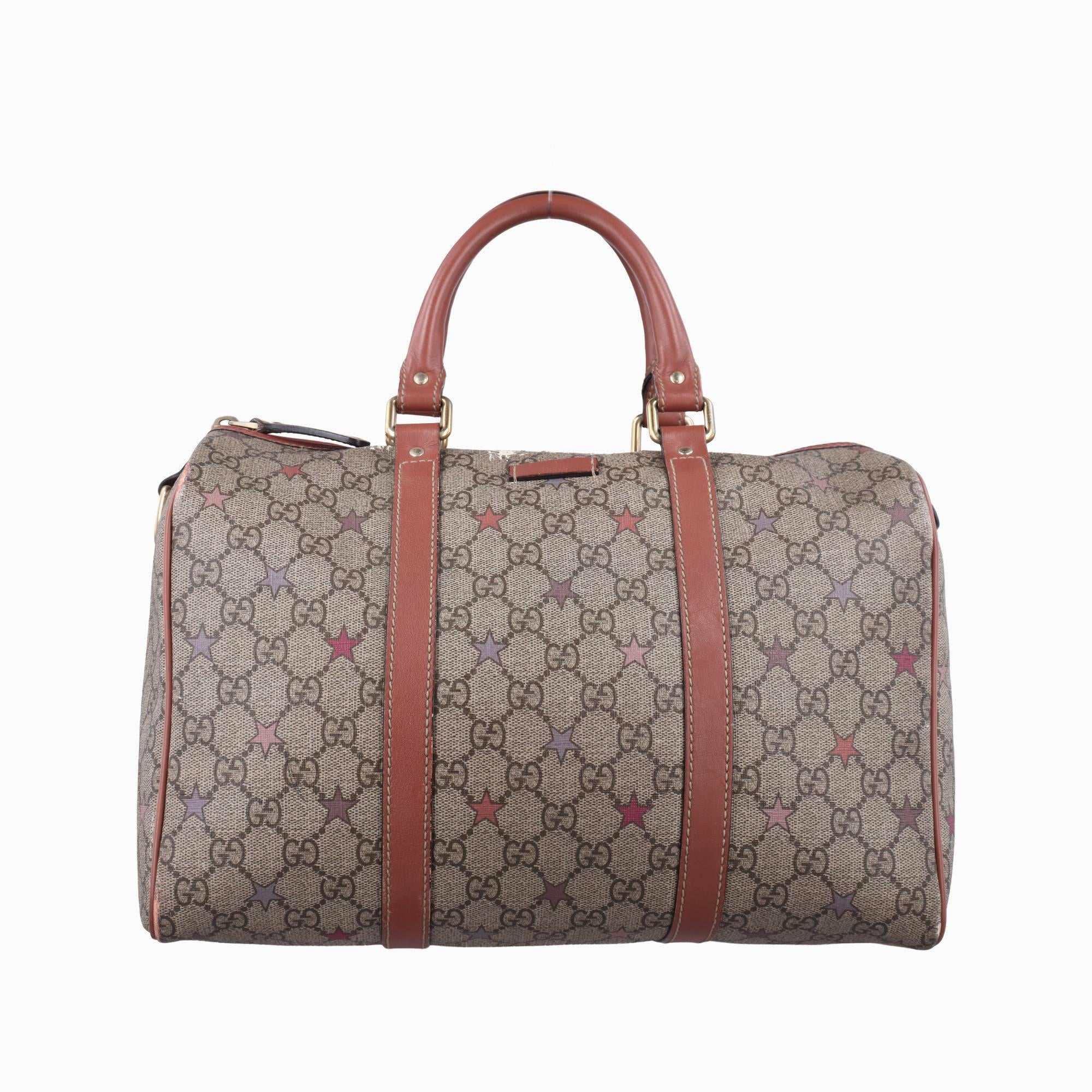 グッチ Gucci ボストンバッグ レディース ジョイ　スター　プリント ボストン ブラウン GGスプリームキャンバス×レザー 193603 B012871203