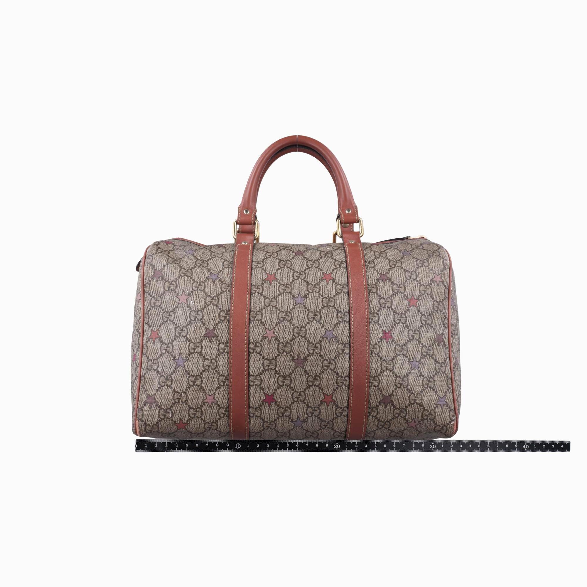 グッチ Gucci ボストンバッグ レディース ジョイ　スター　プリント ボストン ブラウン GGスプリームキャンバス×レザー 193603 B012871203