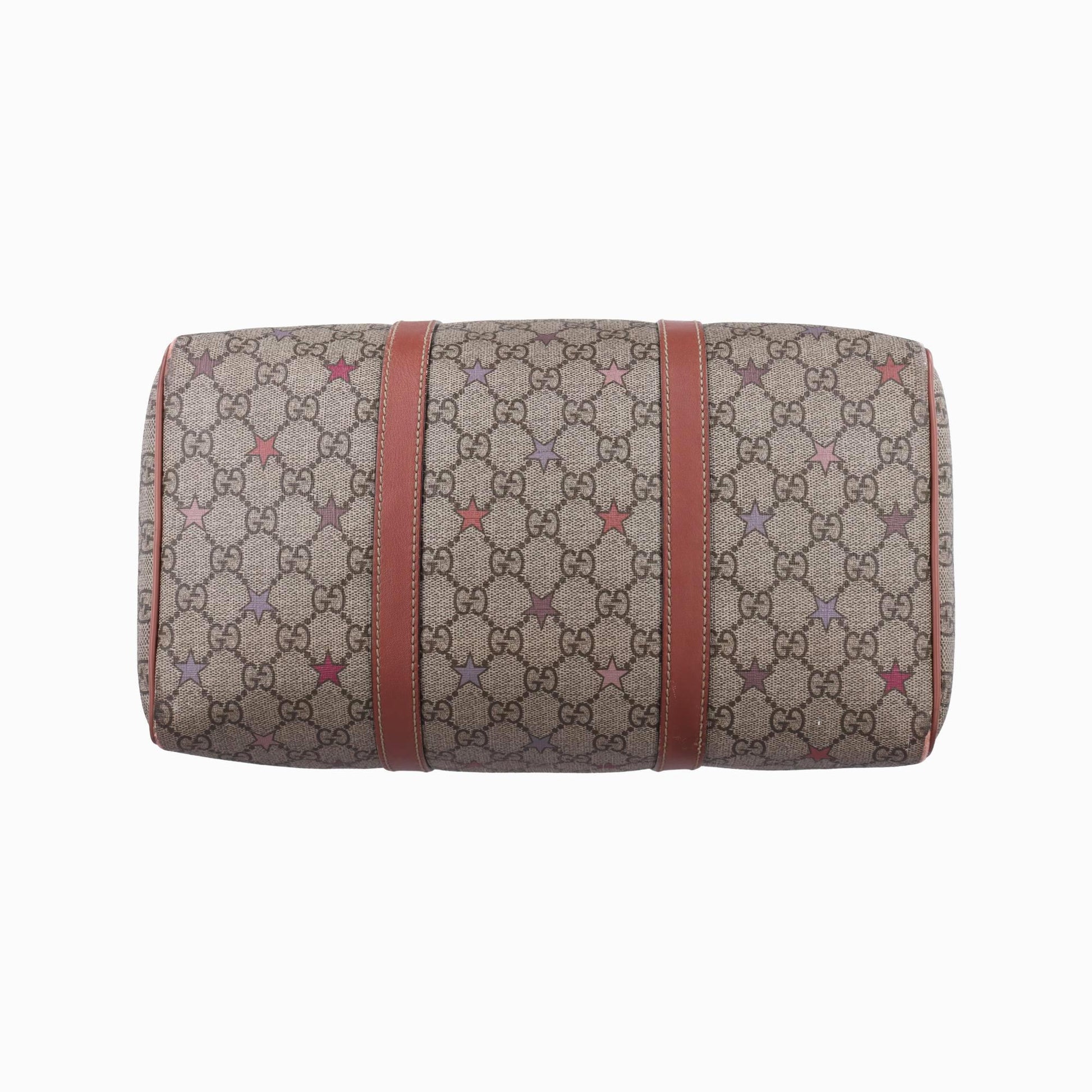 グッチ Gucci ボストンバッグ レディース ジョイ　スター　プリント ボストン ブラウン GGスプリームキャンバス×レザー 193603 B012871203