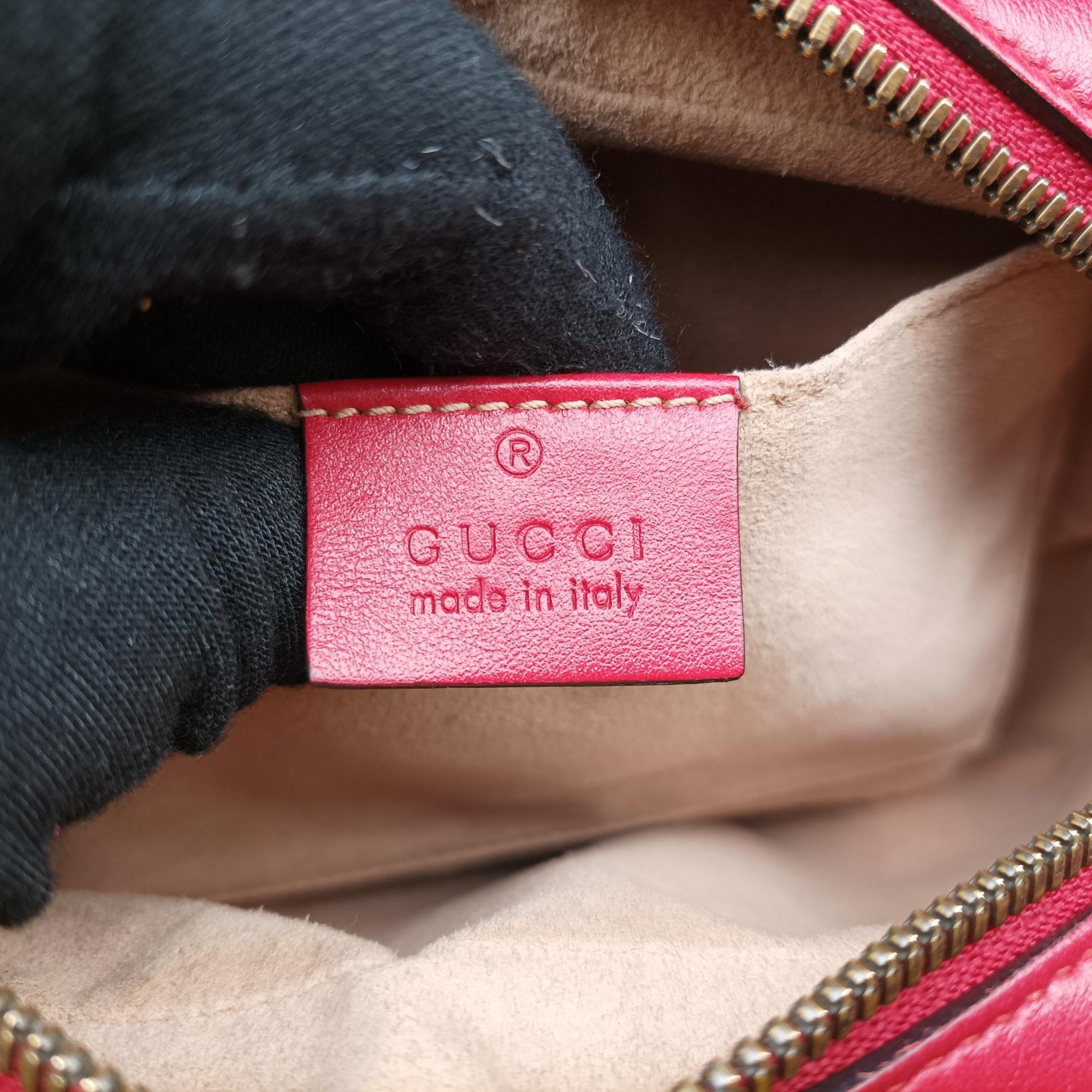 グッチ Gucci ショルダーバッグ レディース GGマーモント レッド レザー 447632 E024294046