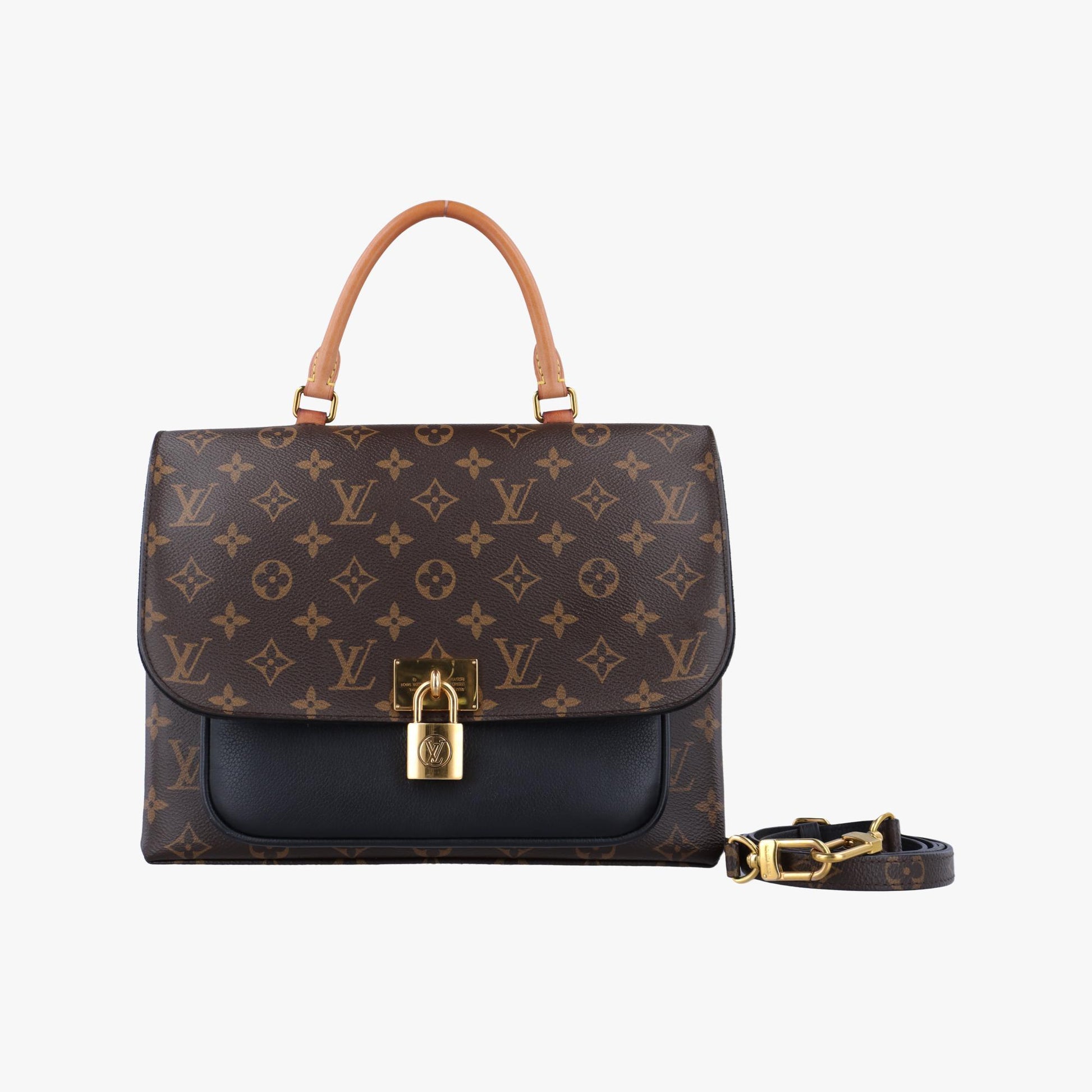 ルイヴィトン Louis Vuitton ショルダーバッグ レディース マリニャン モノグラム/ブラウン系×ノワール モノグラムキャンバス×カーフレザー M44259 AR2168