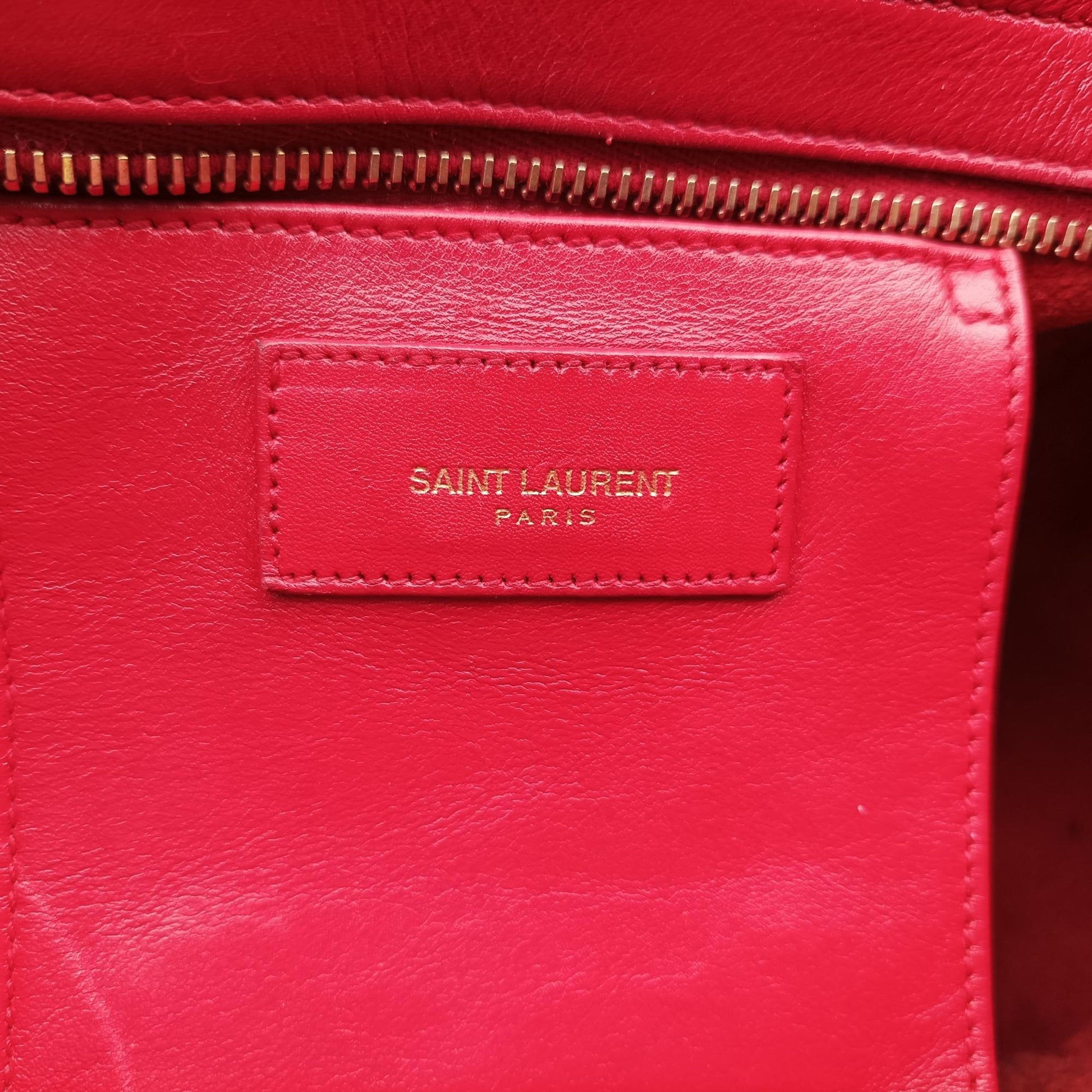 イヴサンローラン Yves saint Laurent ショルダーバッグ レディース Yライン　プチカバス レッド レザー 311210.527411