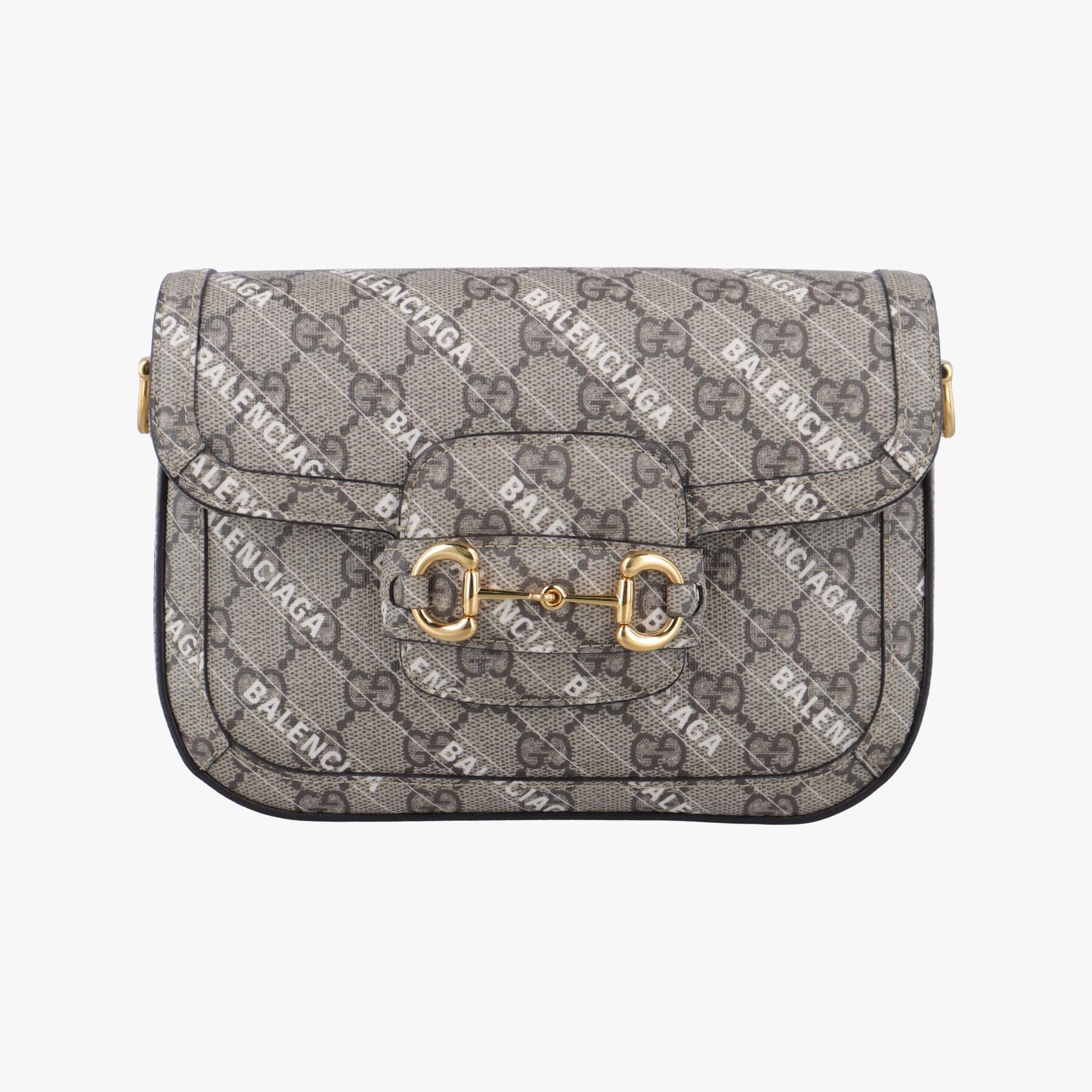 グッチ Gucci ショルダーバッグ レディース ホースビット 1955 GUCCI×BALENCIAGAコラボ ベージュ GGスプリームキャンバス 658574 F036203407