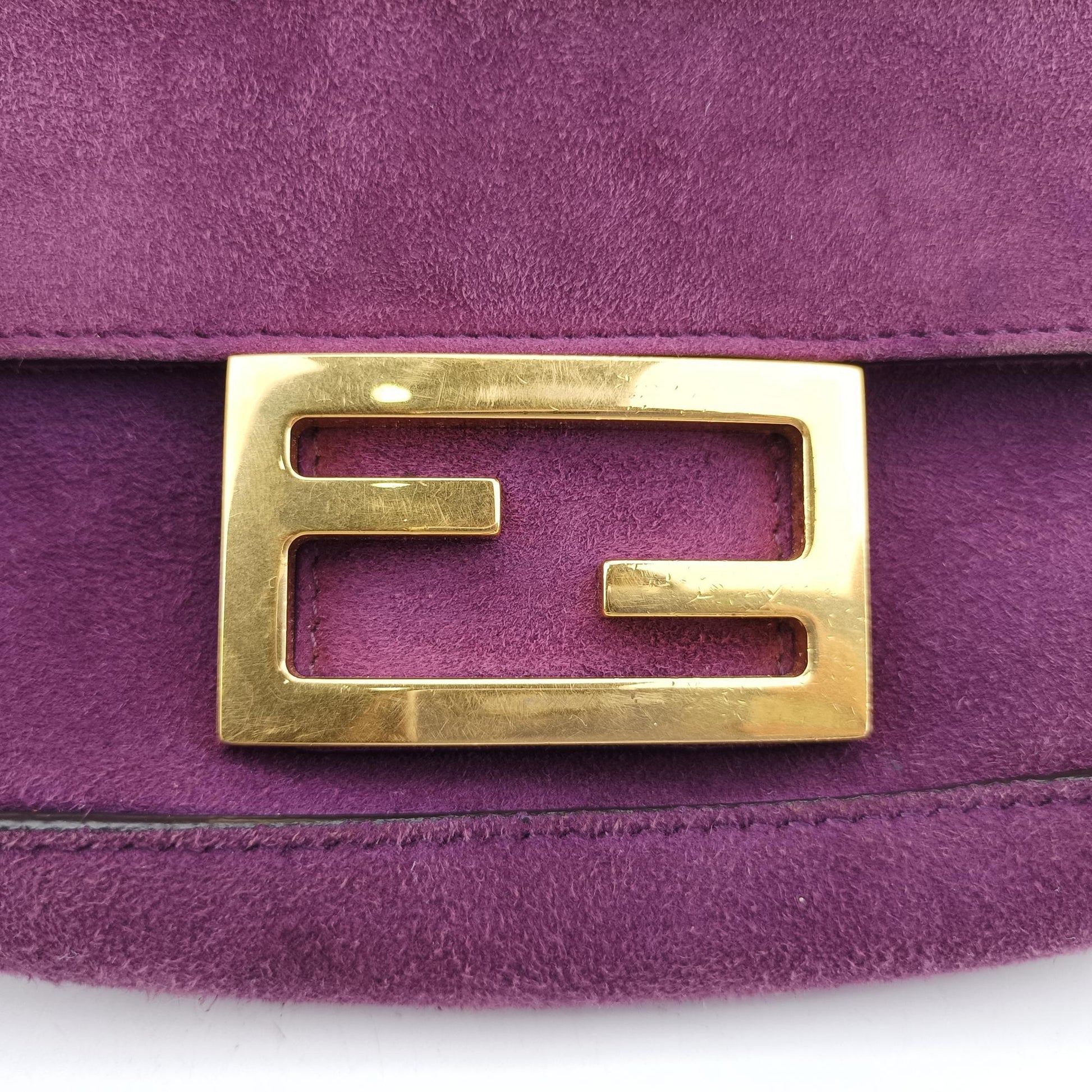 フェンディ Fendi ショルダーバッグ レディース バゲット パープル スエード 8BS017 A7SD 199-8241