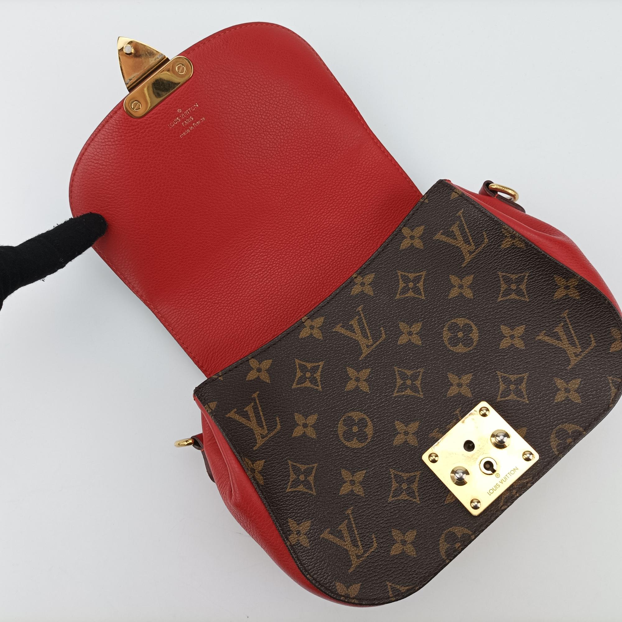 ルイヴィトン Louis Vuitton ショルダーバッグ レディース エデン PM マロン×ルージュ モノグラムキャンバス×カーフレザー M40731 AR2193