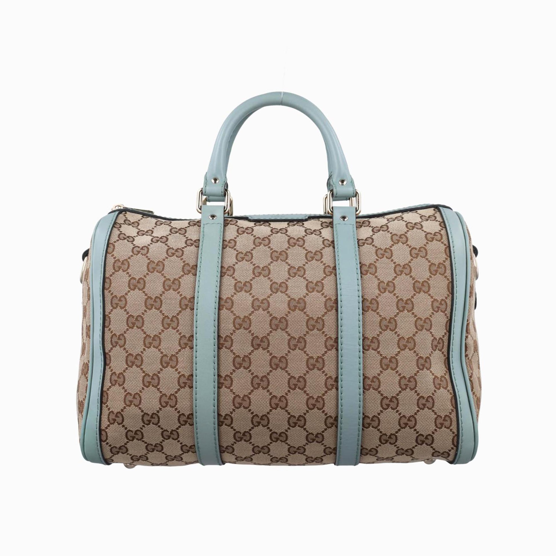 グッチ Gucci ボストンバッグ レディース シェリーライン ベージュ×ブルー キャンバス×レザー 247205 G013132641