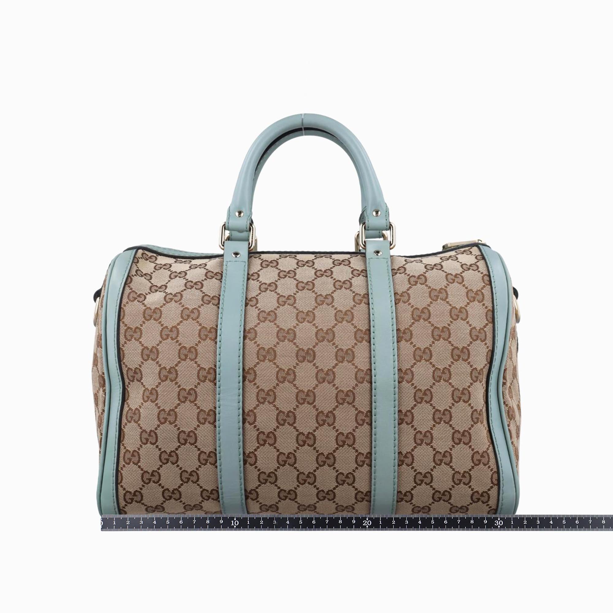 グッチ Gucci ボストンバッグ レディース シェリーライン ベージュ×ブルー キャンバス×レザー 247205 G013132641