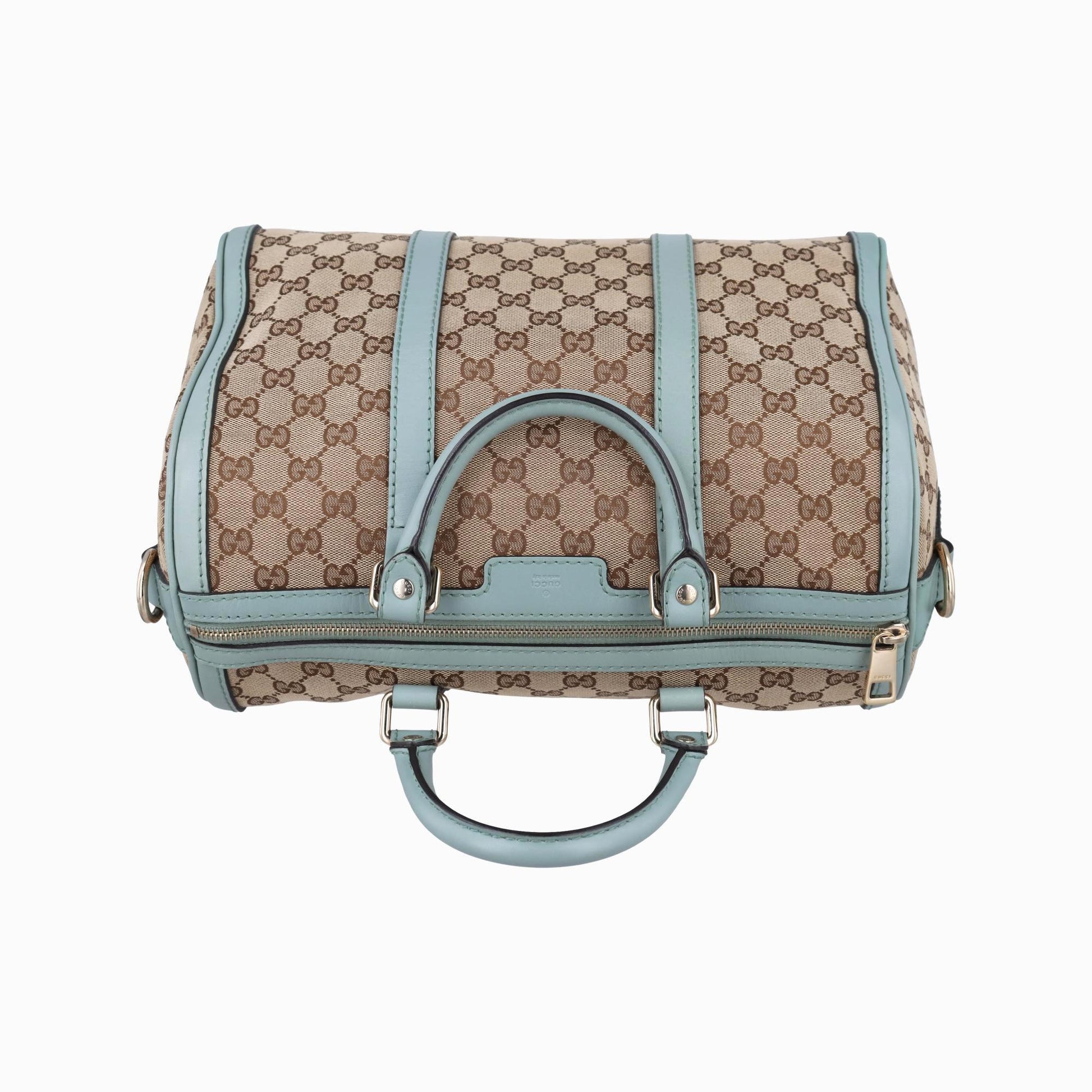 グッチ Gucci ボストンバッグ レディース シェリーライン ベージュ×ブルー キャンバス×レザー 247205 G013132641