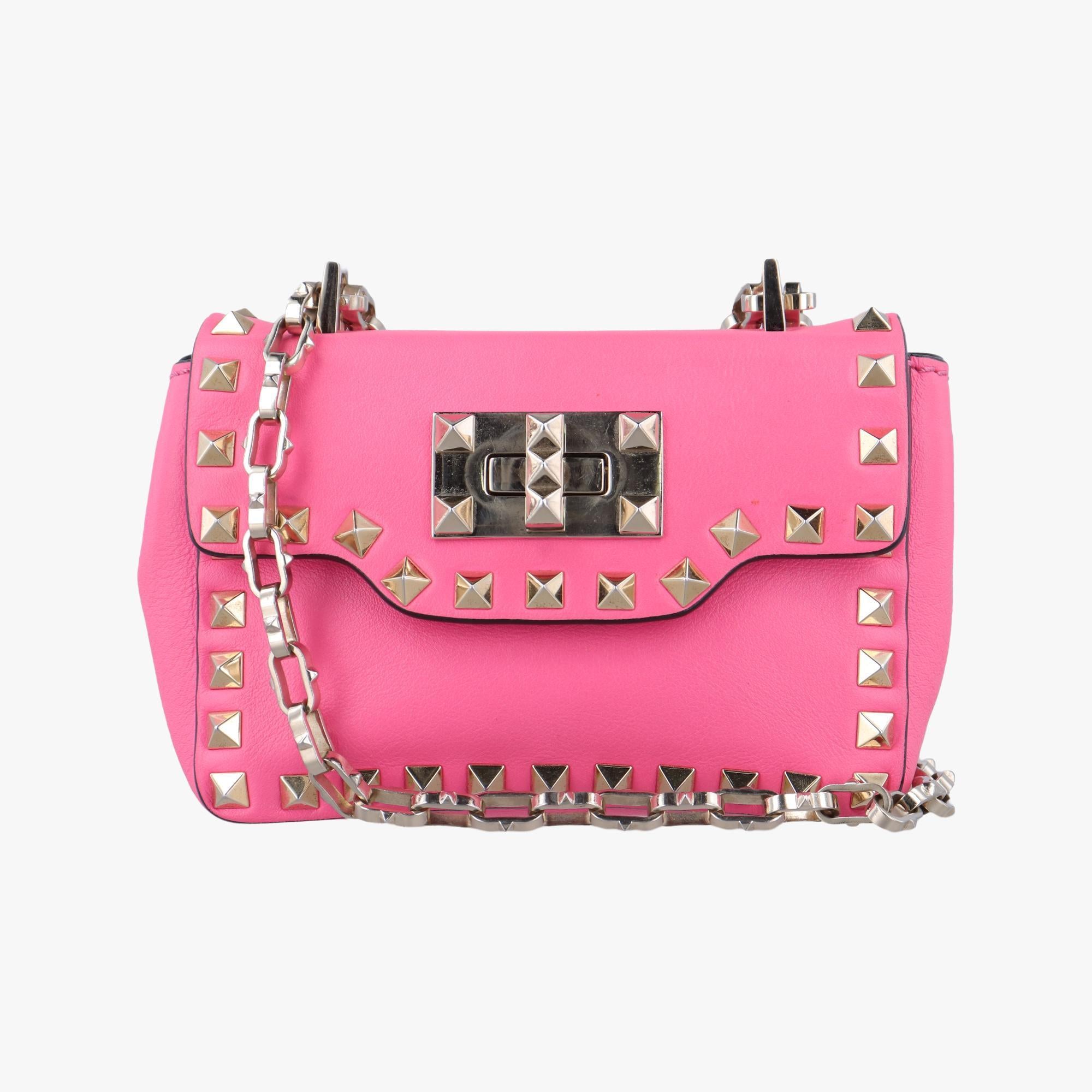 ヴァレンティノ Valentino ショルダーバッグ レディース ロックスタッズ ローズ レッド レザー BS-G552BOL1