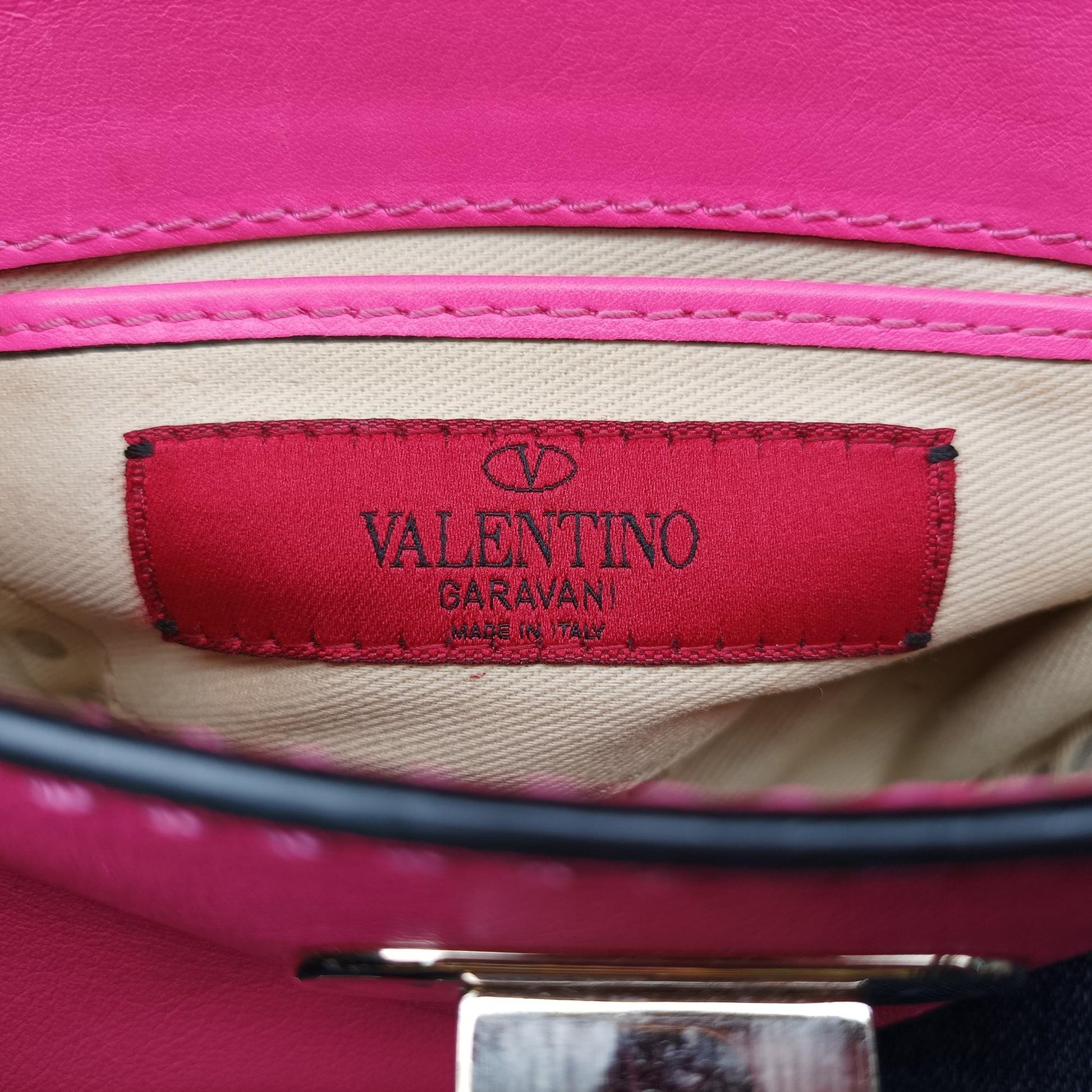 ヴァレンティノ Valentino ショルダーバッグ レディース ロックスタッズ ローズ レッド レザー BS-G552BOL1