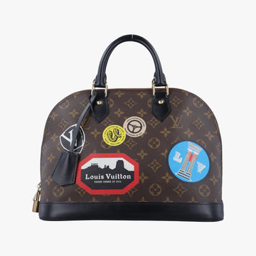 ルイヴィトン Louis Vuitton ハンドバッグ レディース アルマPM ワールドツアーステッカー モノグラム/ブラウン系×ノワール xマルチ モノグラムキャンバス M42839 SN3196