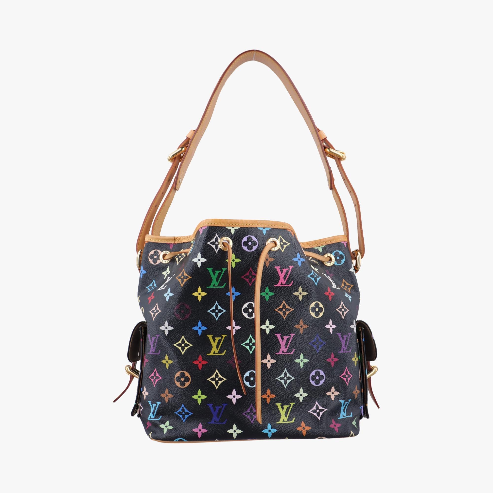 ルイヴィトン Louis Vuitton ショルダーバッグ レディース プチ ノエ ノワール モノグラム マルチカラー M42230 CA1037