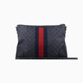 グッチ Gucci ショルダーバッグ レディース GGスプリーム  メッセンジャー ブラック×レッド PVCコーティングキャンバス×レザー 474139 C032584932