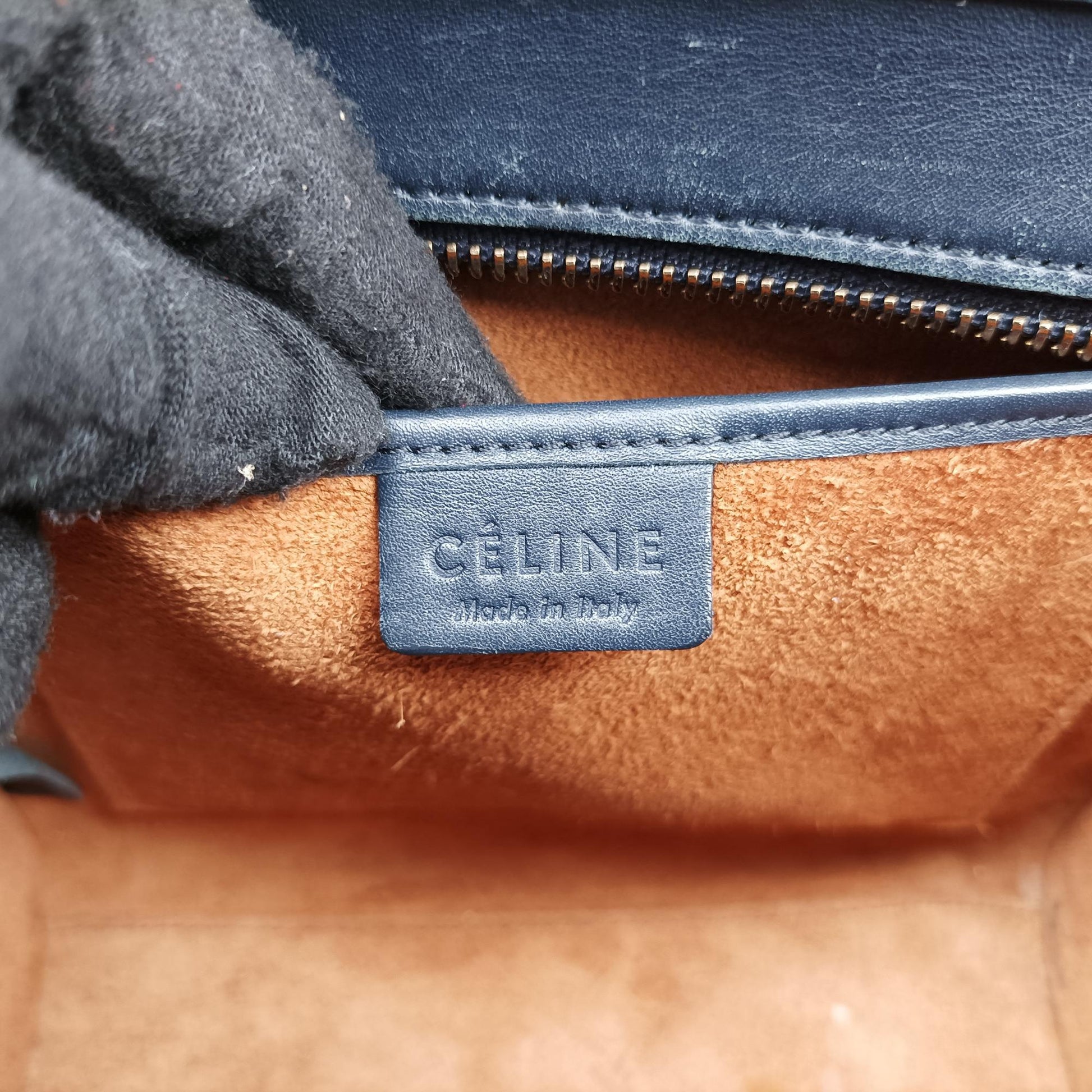 セリーヌ Celine ショルダーバッグ レディース ラゲージナノショッパー ブラック×オレンジ×ブラウン レザー S-CE-4154