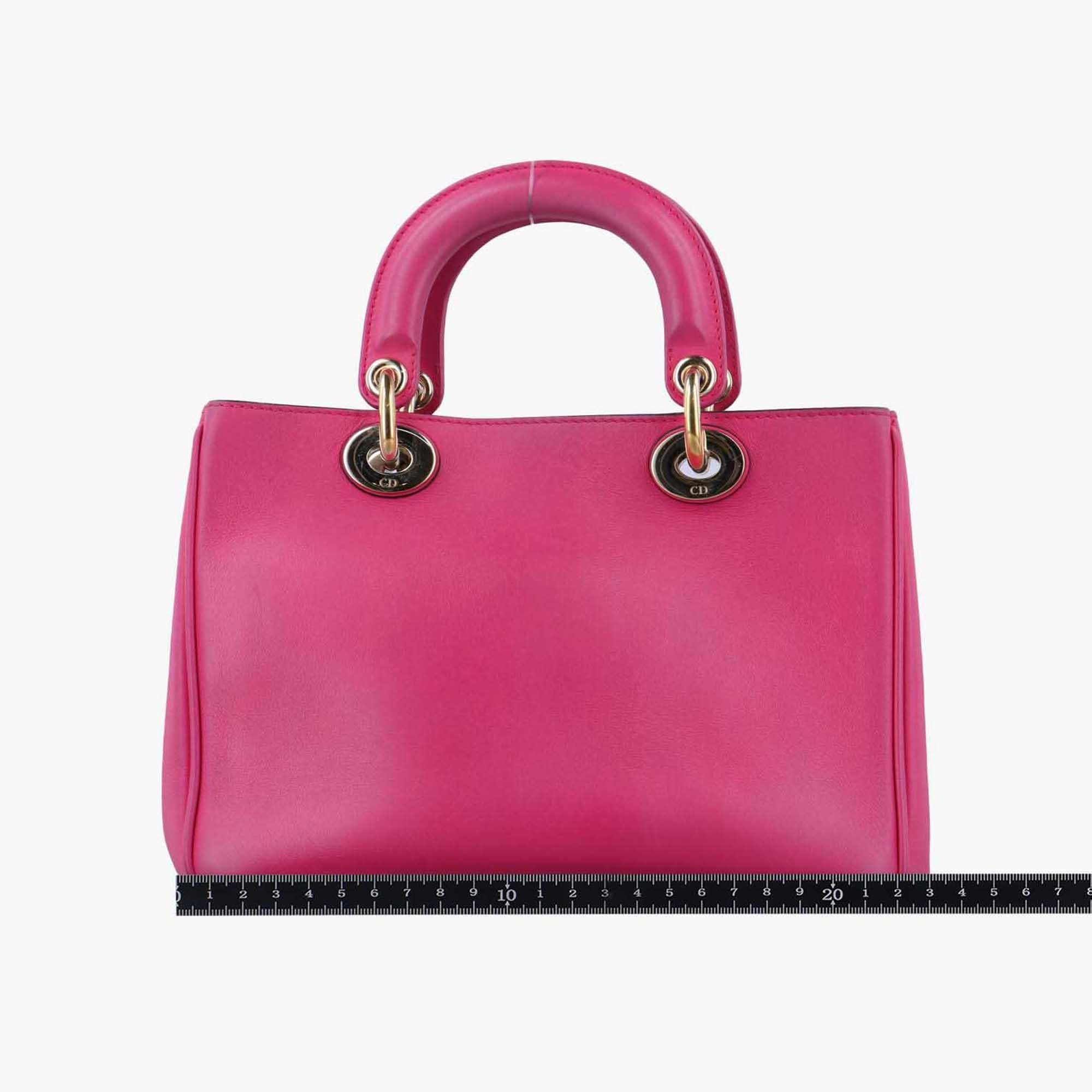 クリスチャンディオール Christian Dior ショルダーバッグ レディース ディオリッシモ ローズ レッド レザー 08-MA-0154