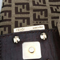 フェンディ Fendi ショルダーバッグ レディース マンマバケット ズッキーノ柄 ブラウン キャンバス 2288-8BR001-TN9-088