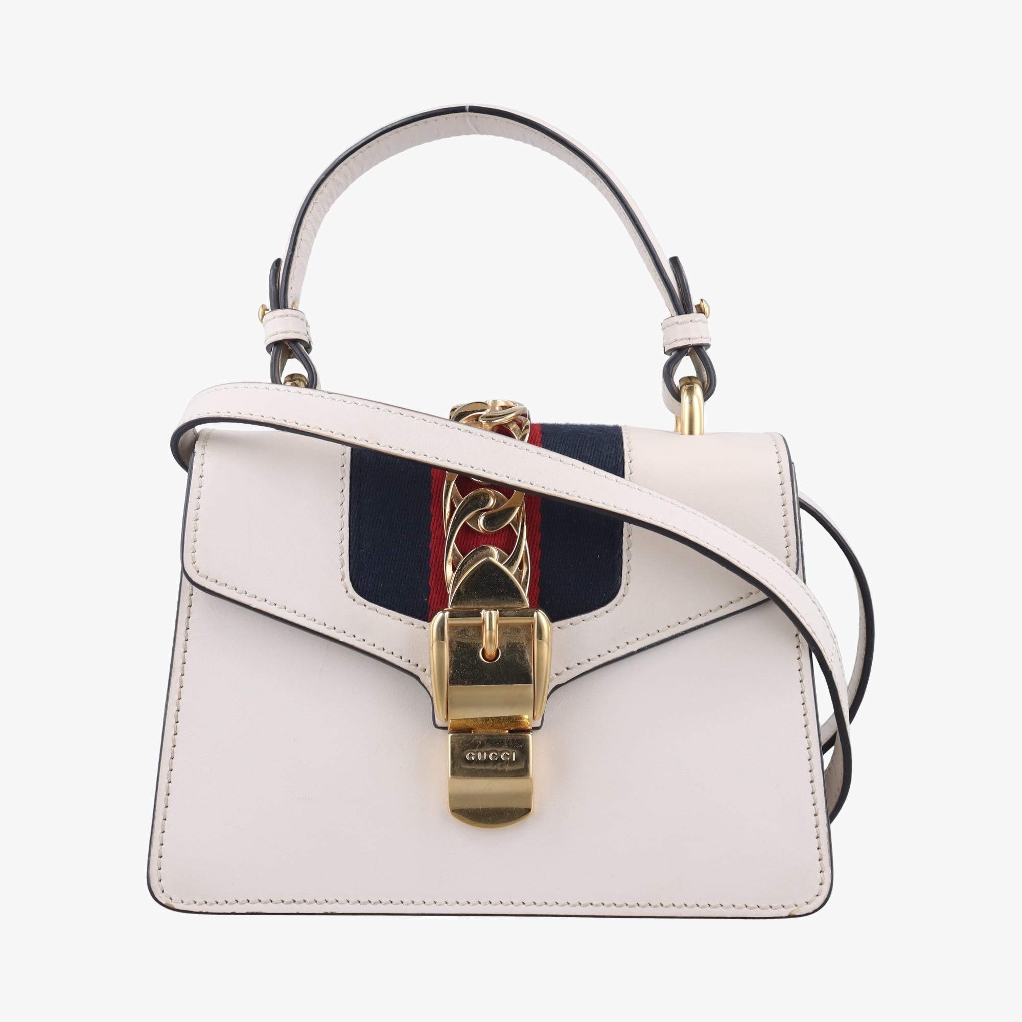 グッチ Gucci ショルダーバッグ レディース シルヴィ ホワイト レザー 470270 I022751317