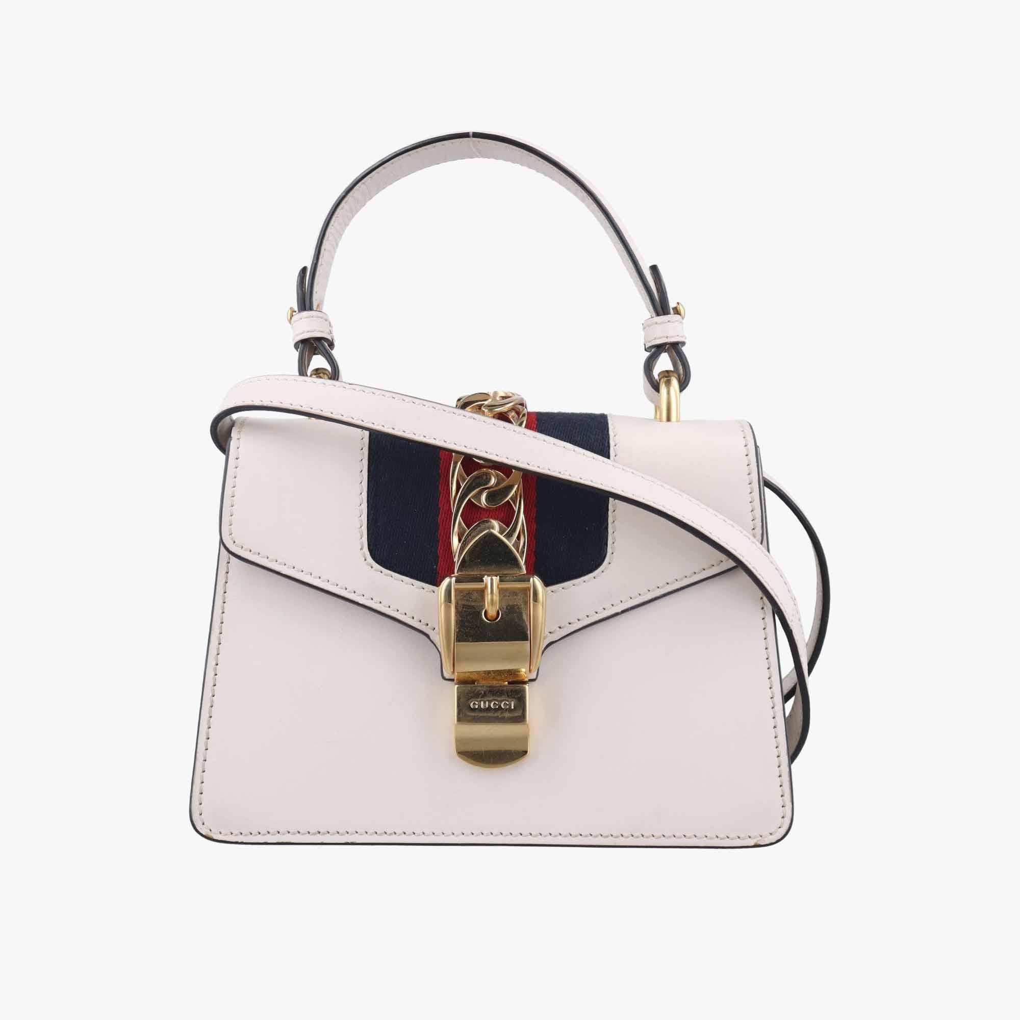 グッチ Gucci ショルダーバッグ レディース シルヴィ ホワイト レザー 470270 I022751317