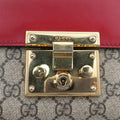 グッチ Gucci ショルダーバッグ レディース パドロック ベージュ×レッド PVCコーティングキャンバス×レザー 409487 F023565468