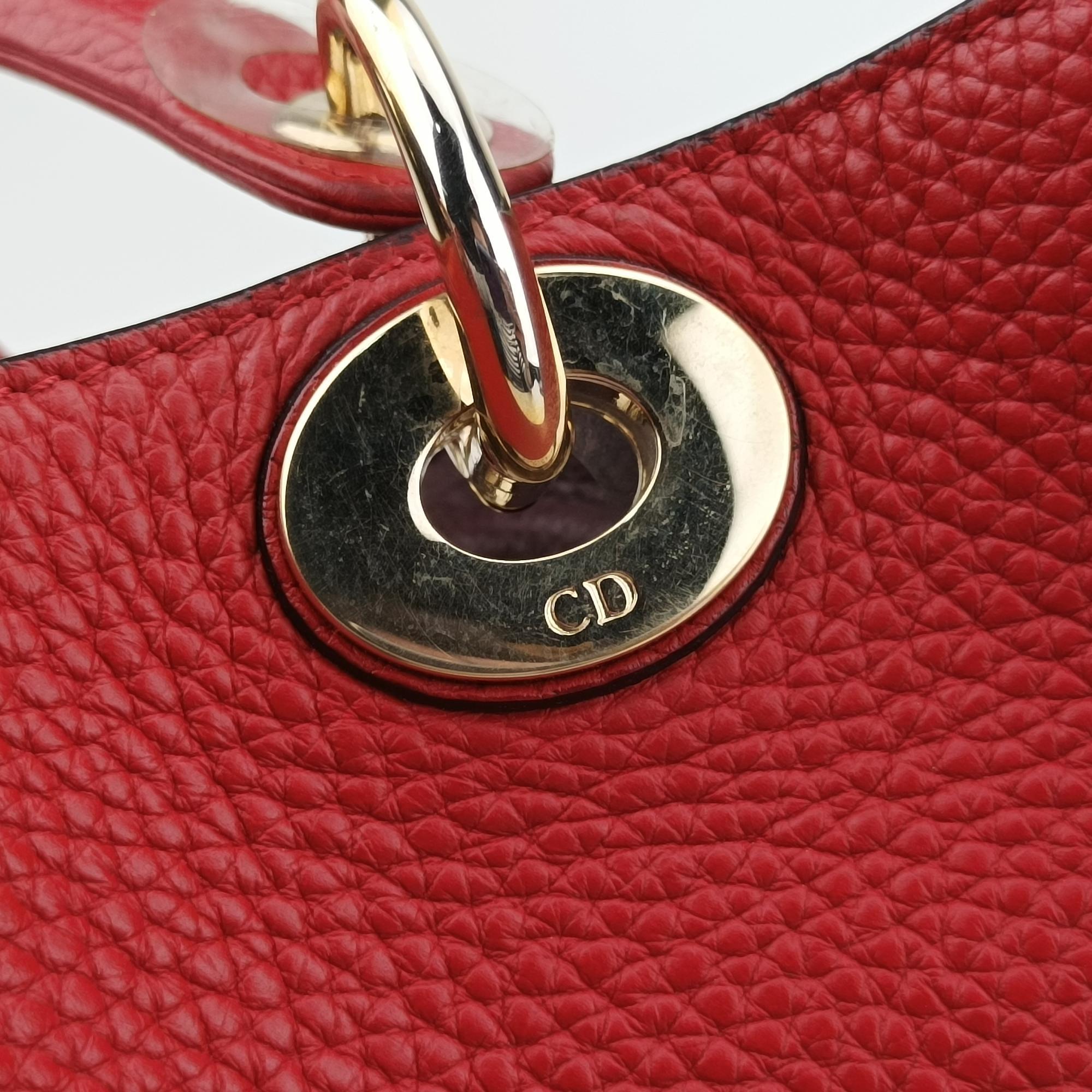 クリスチャンディオール Christian Dior ショルダーバッグ レディース ディオリッシモ レッド レザー 09-MA-1103