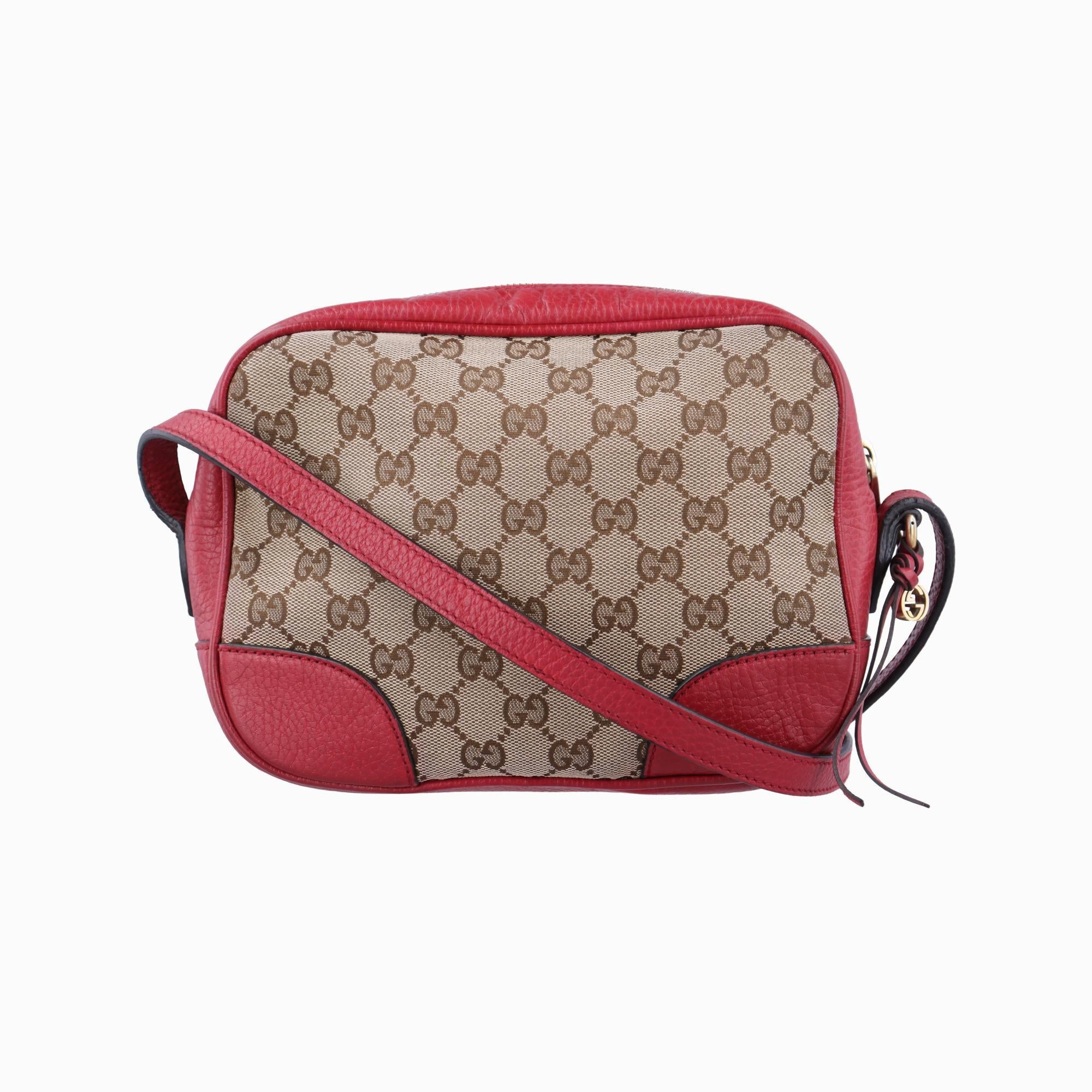 グッチ Gucci ショルダーバッグ レディース ブリー　グッチシマ カーキ×レッド キャンバス×レザー 449413 G029435838