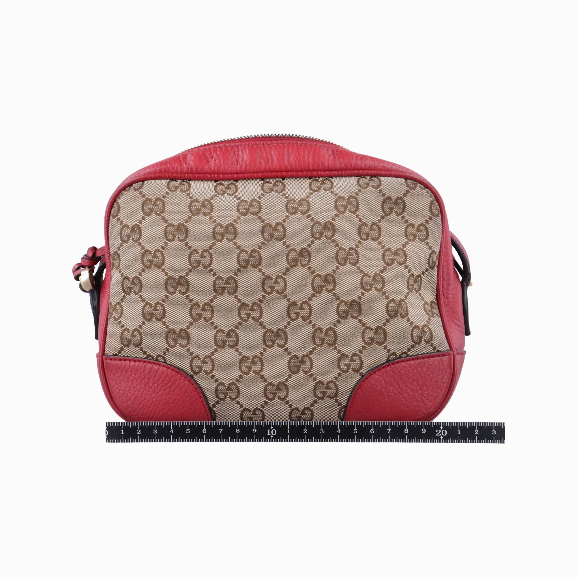 グッチ Gucci ショルダーバッグ レディース ブリー　グッチシマ カーキ×レッド キャンバス×レザー 449413 G029435838