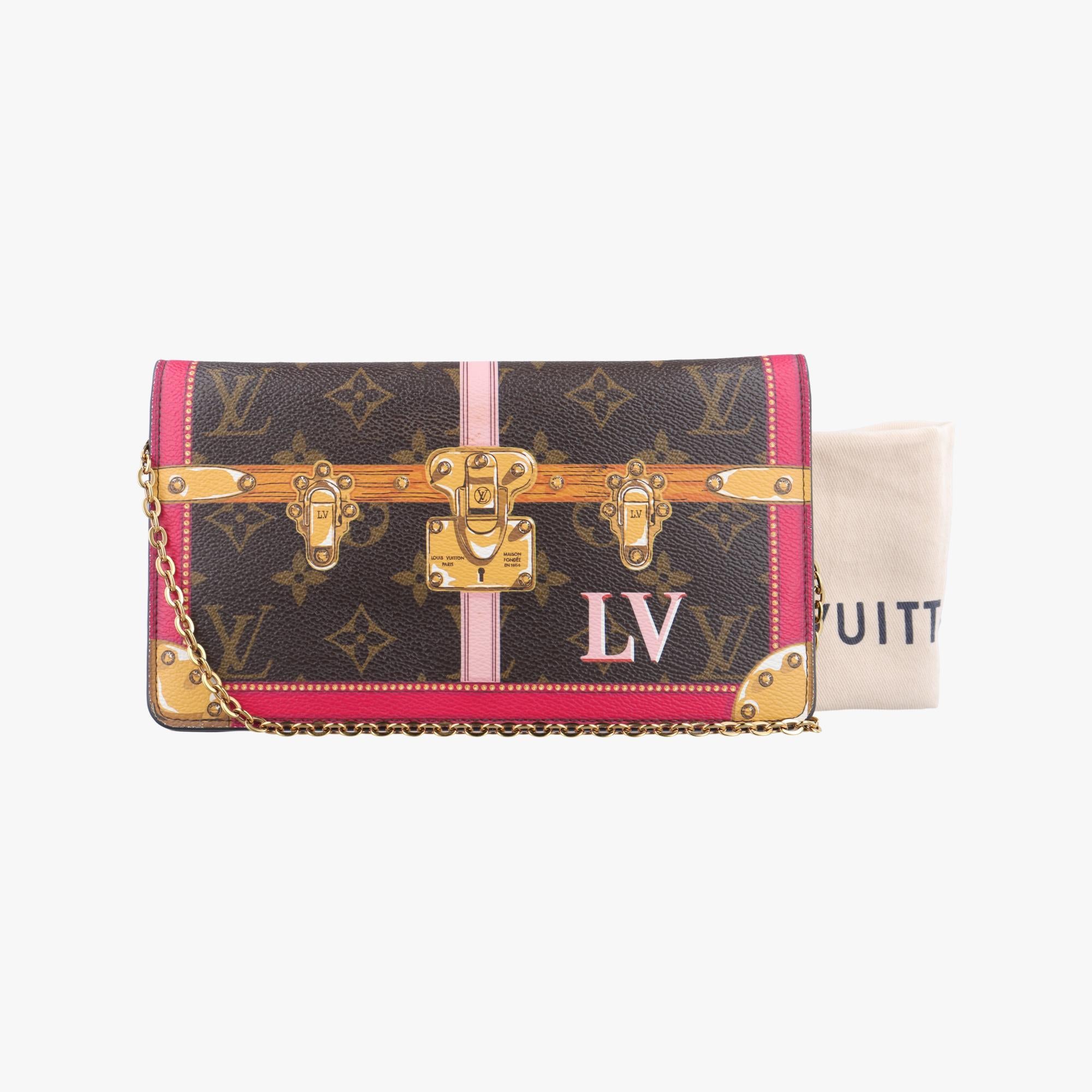 ルイヴィトン Louis Vuitton ショルダーバッグ レディース ポシェット ウィークエンド モノグラム/ブラウン系×フューシャピンク モノグラムキャンバス M62456 UB0178