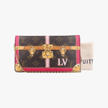 ルイヴィトン Louis Vuitton ショルダーバッグ レディース ポシェット ウィークエンド モノグラム/ブラウン系×フューシャピンク モノグラムキャンバス M62456 UB0178