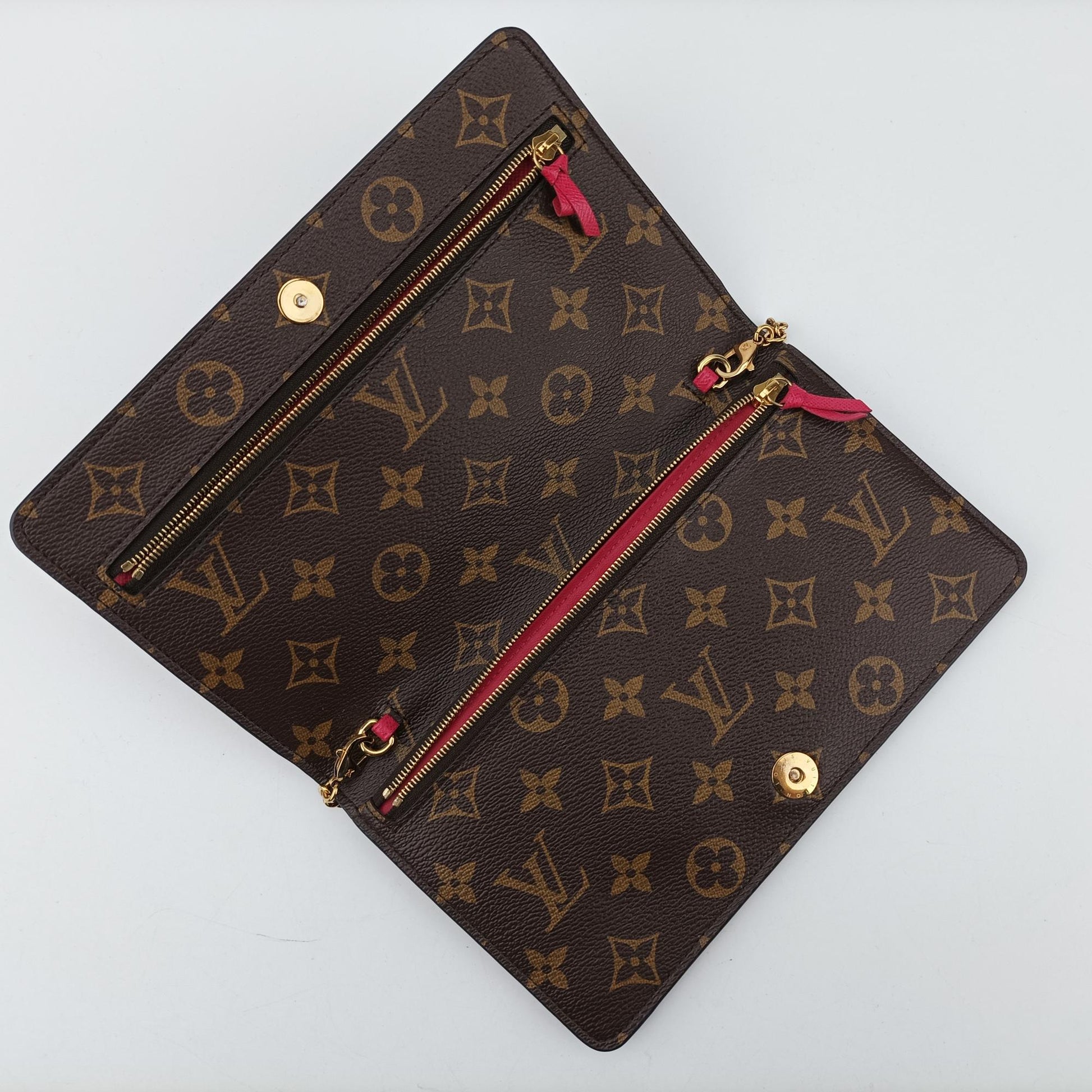 ルイヴィトン Louis Vuitton ショルダーバッグ レディース ポシェット ウィークエンド モノグラム/ブラウン系×フューシャピンク モノグラムキャンバス M62456 UB0178