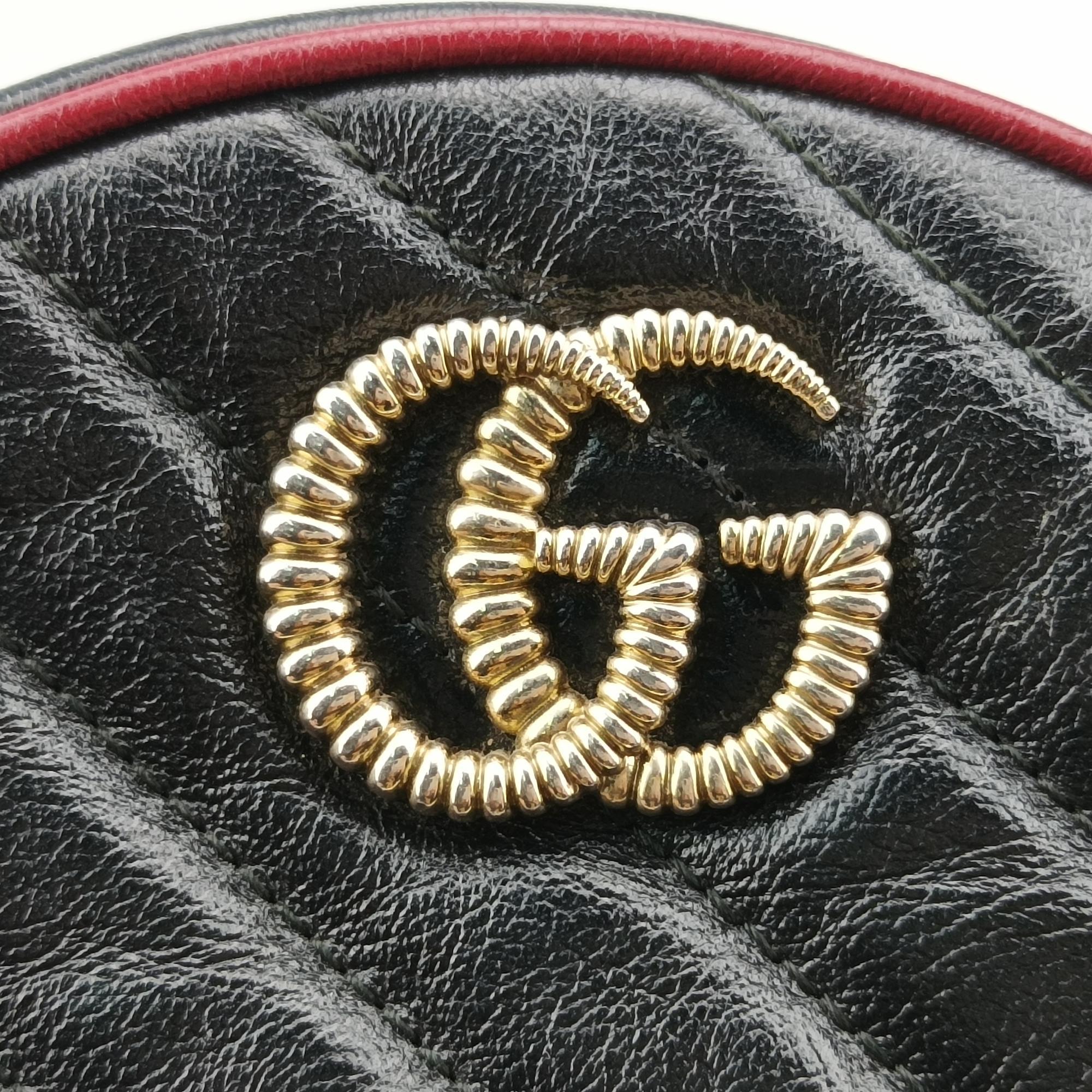 グッチ Gucci ショルダーバッグ レディース GGマーモント ブラック レザー 550154 I029182116