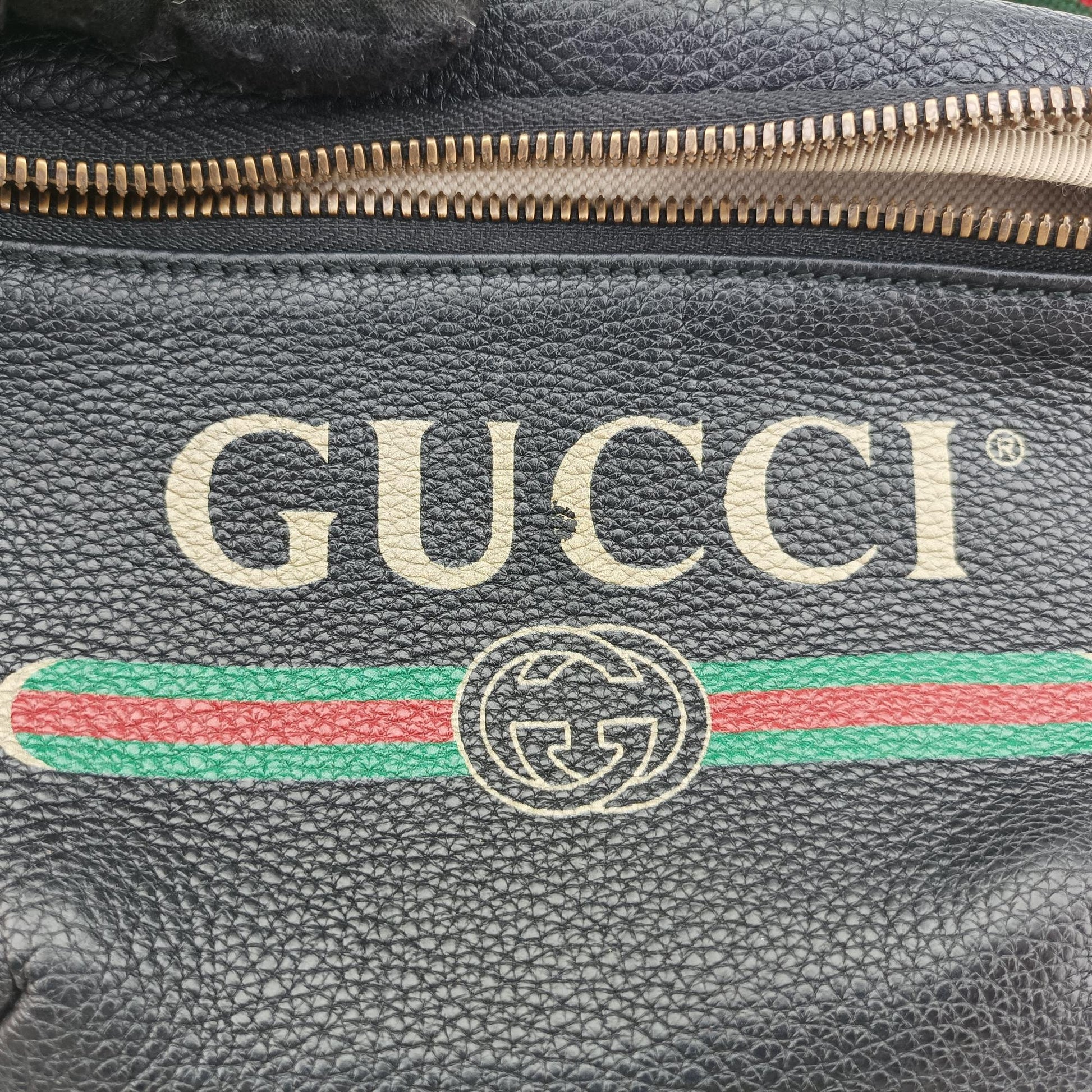 グッチ Gucci ボディバッグ/ウェストバッグ レディース グッチプリント ブラック レザー 527792 I029563865