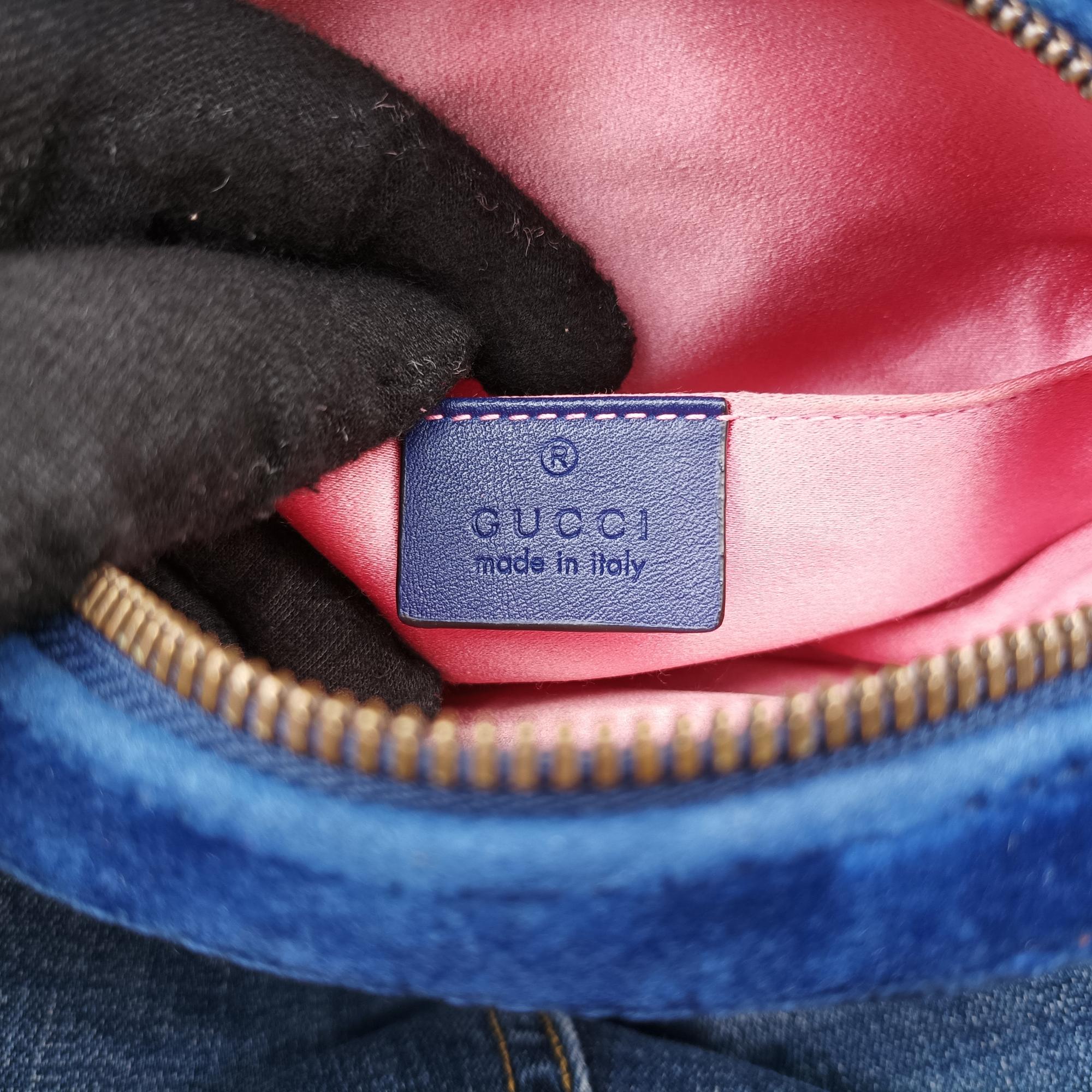 グッチ Gucci ボディバッグ/ウェストバッグ レディース GGマーモント ネイビー ベロア 476434 C024647320