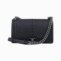 シャネル Chanel ショルダーバッグ レディース ボーイシャネル ブラック レザー A92609 20398656