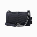 シャネル Chanel ショルダーバッグ レディース ボーイシャネル ブラック レザー A92609 20398656