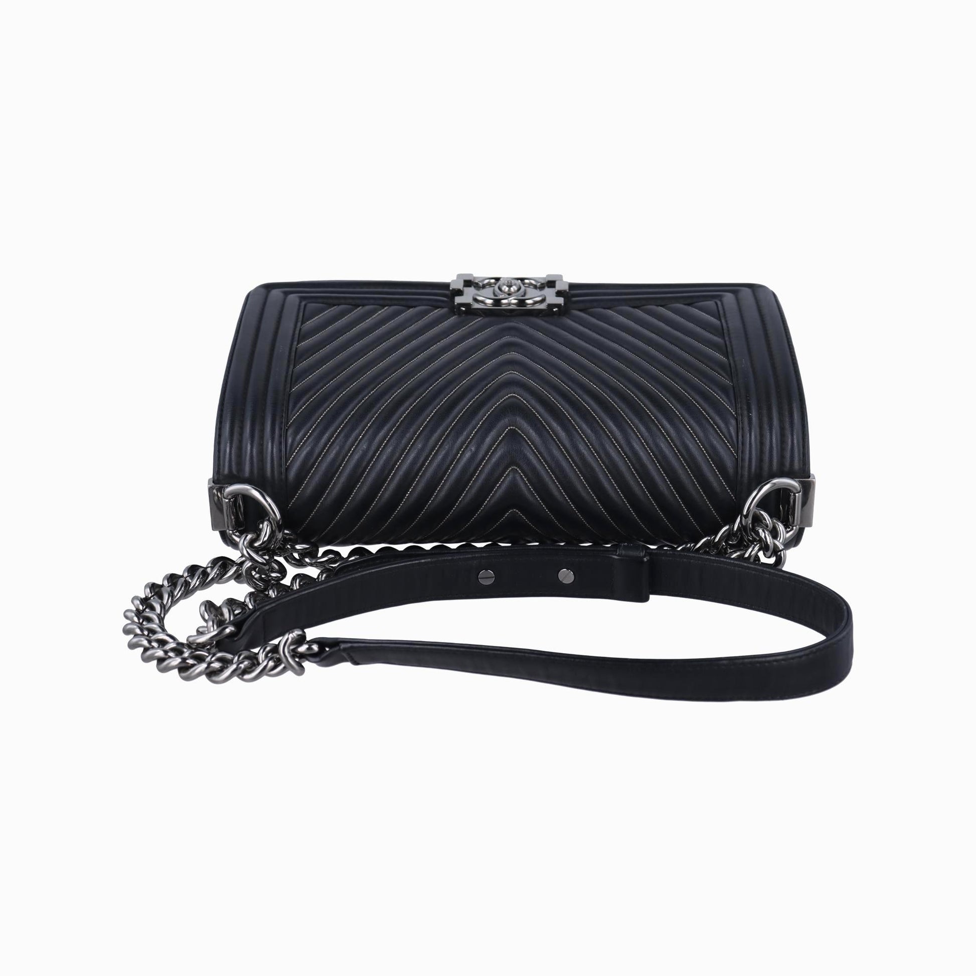 シャネル Chanel ショルダーバッグ レディース ボーイシャネル ブラック レザー A92609 20398656