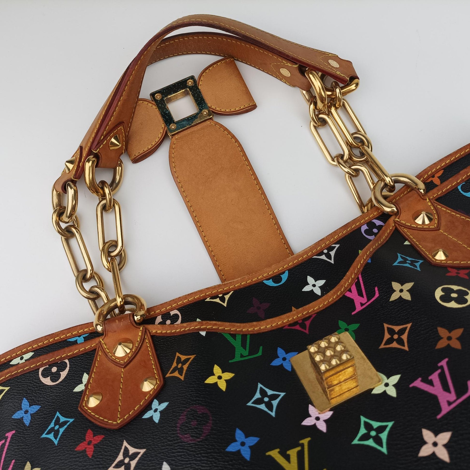 ルイヴィトン Louis Vuitton ハンドバッグ レディース アニーGM ノワール モノグラム マルチカラー M40304 SR4170