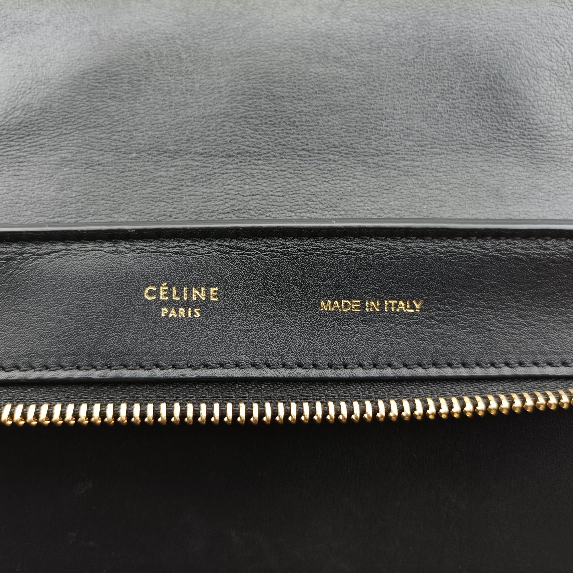 セリーヌ Celine ショルダーバッグ レディース トラペーズミディアム レッド×ブラック×ベージュ レザー×スエード F-CU-0154