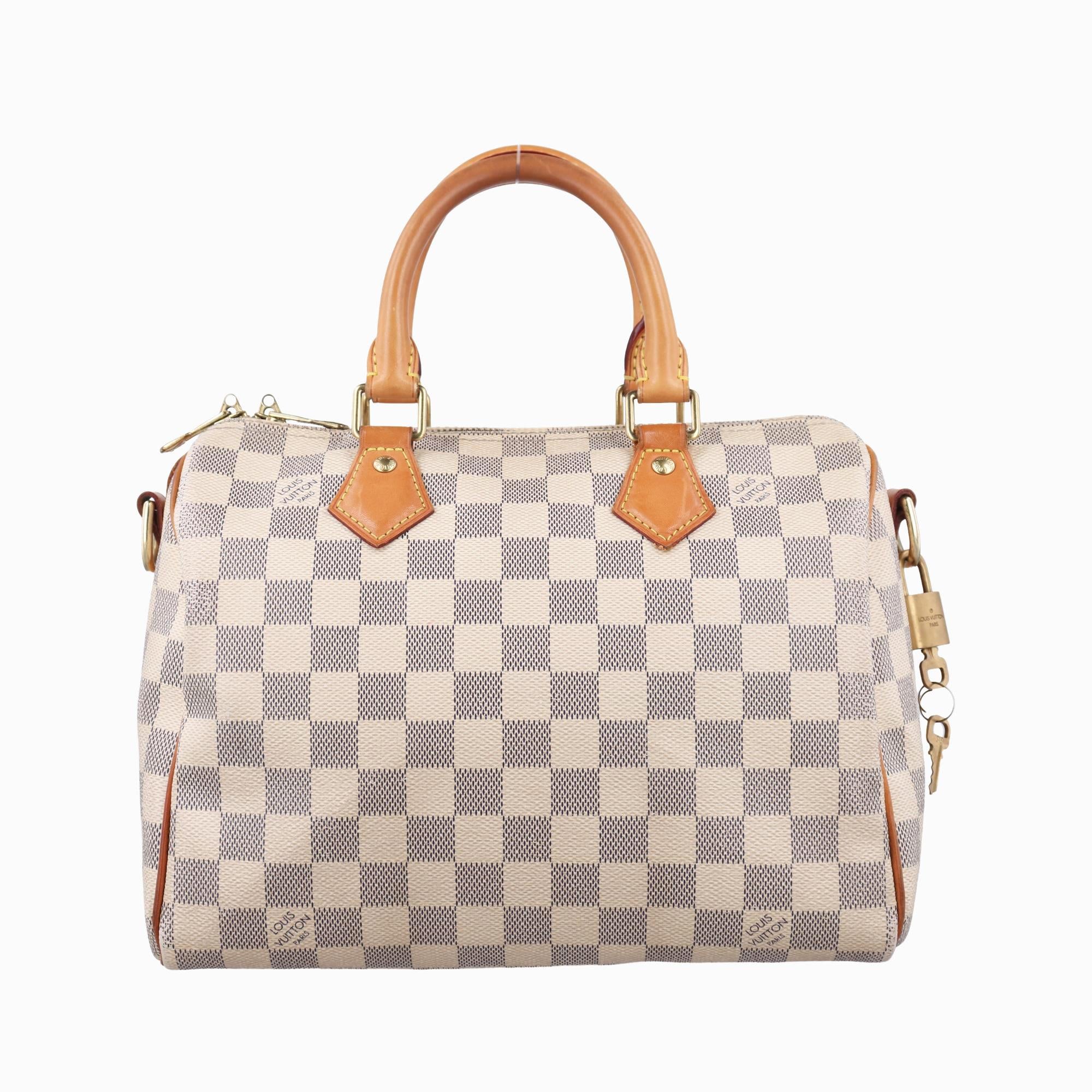 ルイヴィトン Louis Vuitton ボストンバッグ レディース スピーディ25 アズール ダミエキャンバス N41534 DU2175