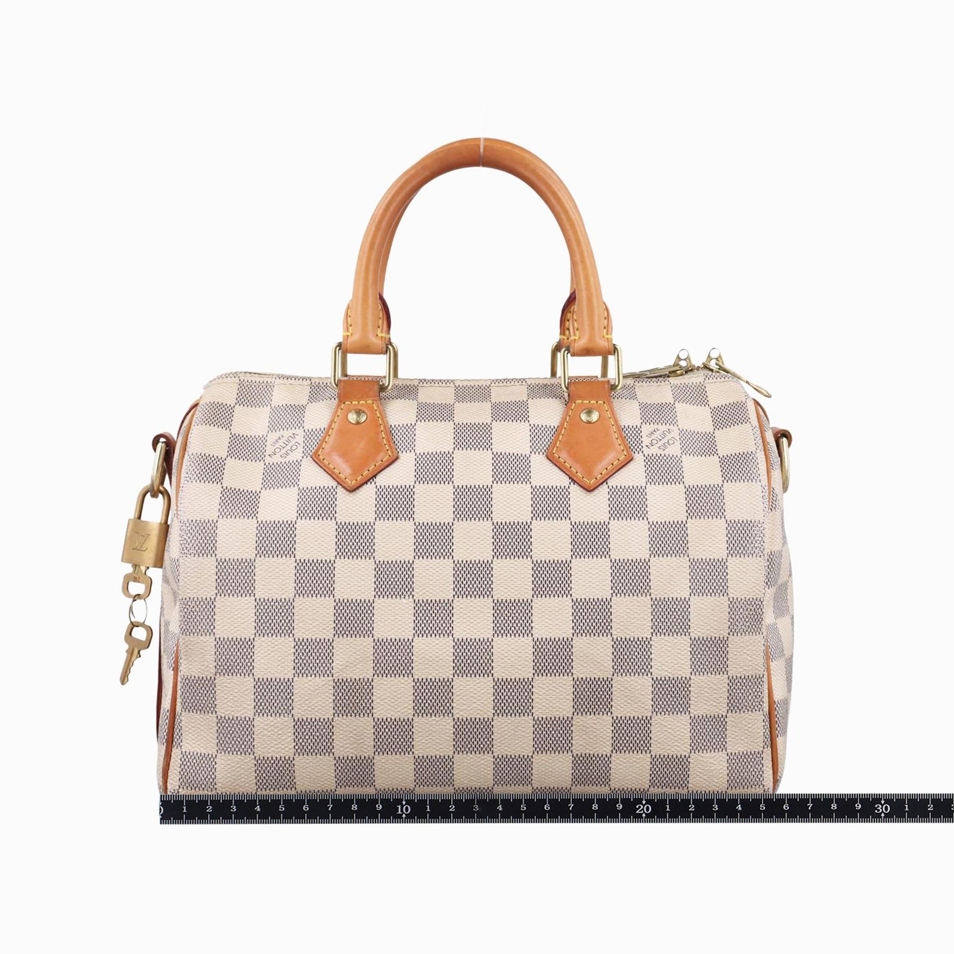 ルイヴィトン Louis Vuitton ボストンバッグ レディース スピーディ25 アズール ダミエキャンバス N41534 DU2175