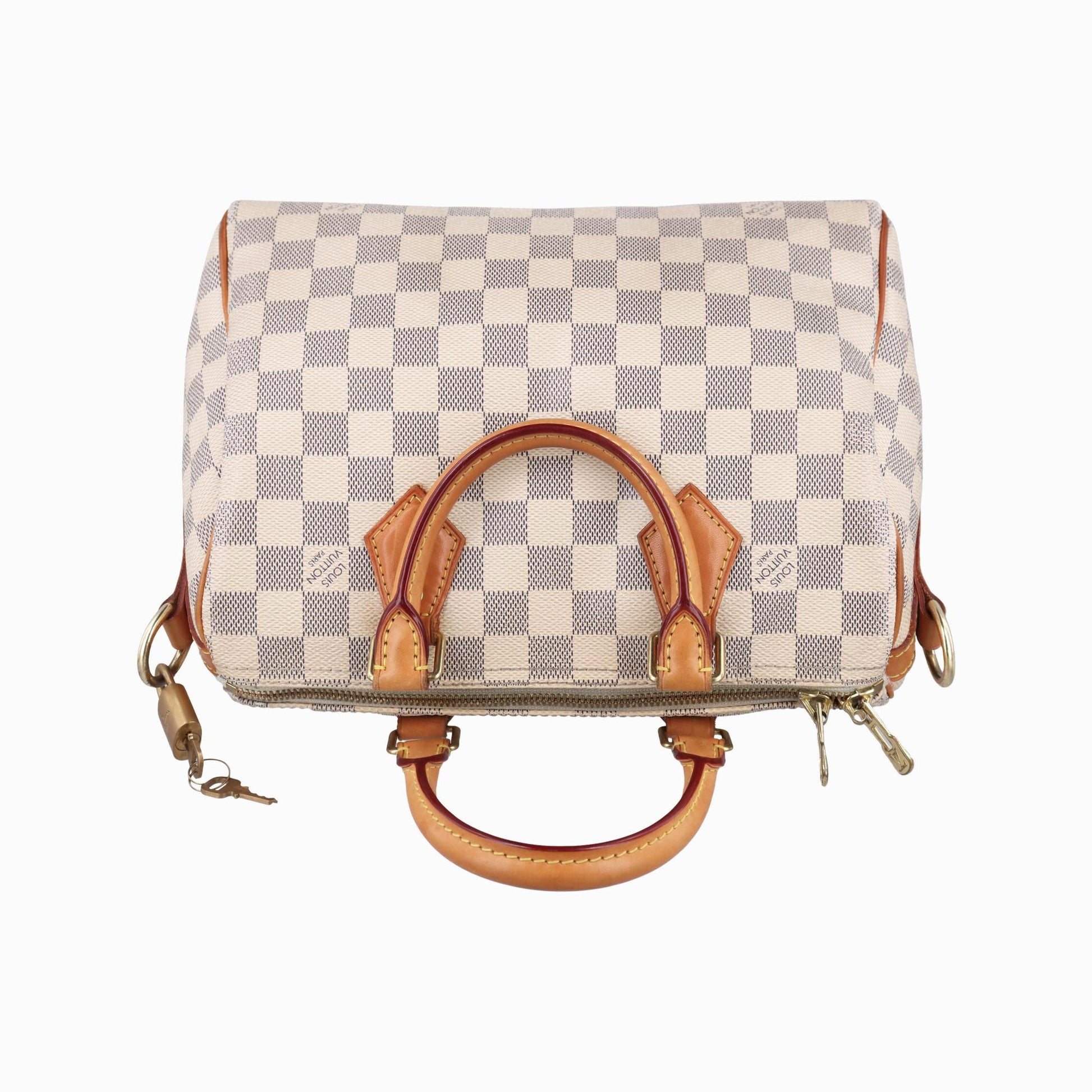 ルイヴィトン Louis Vuitton ボストンバッグ レディース スピーディ25 アズール ダミエキャンバス N41534 DU2175