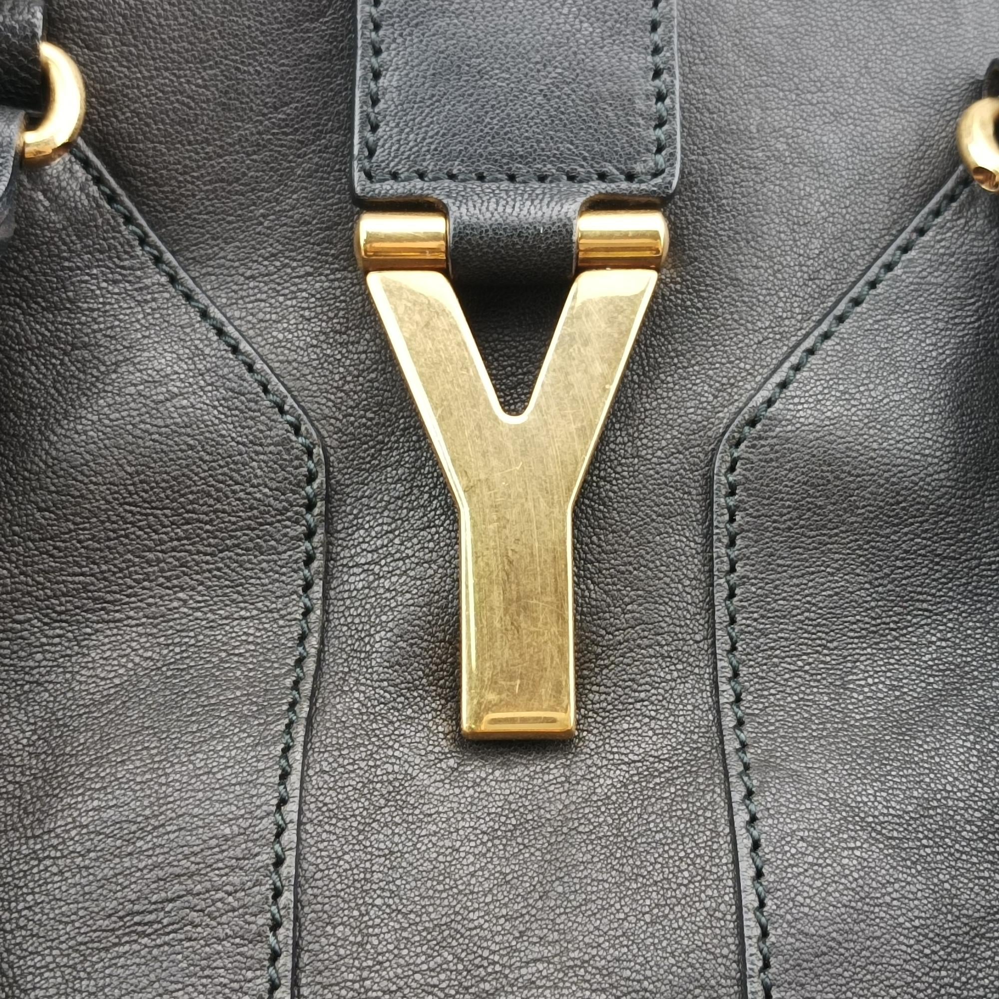 イヴサンローラン Yves saint Laurent ハンドバッグ レディース Yライン プチカバス ブラック レザー 275091.527411