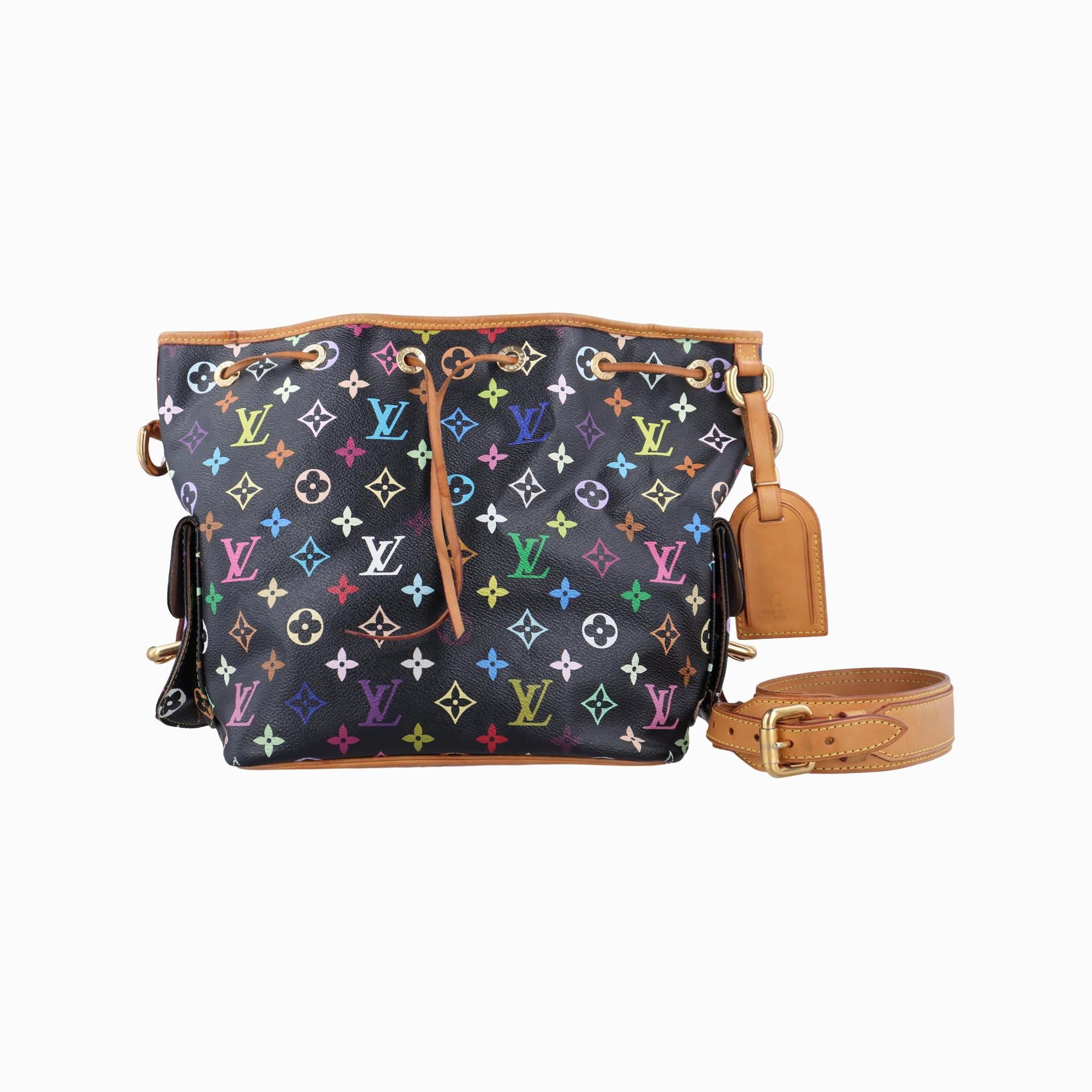 ルイヴィトン Louis Vuitton ショルダーバッグ レディース プチ ノエ ノワール モノグラム マルチカラー M42230 CA4151