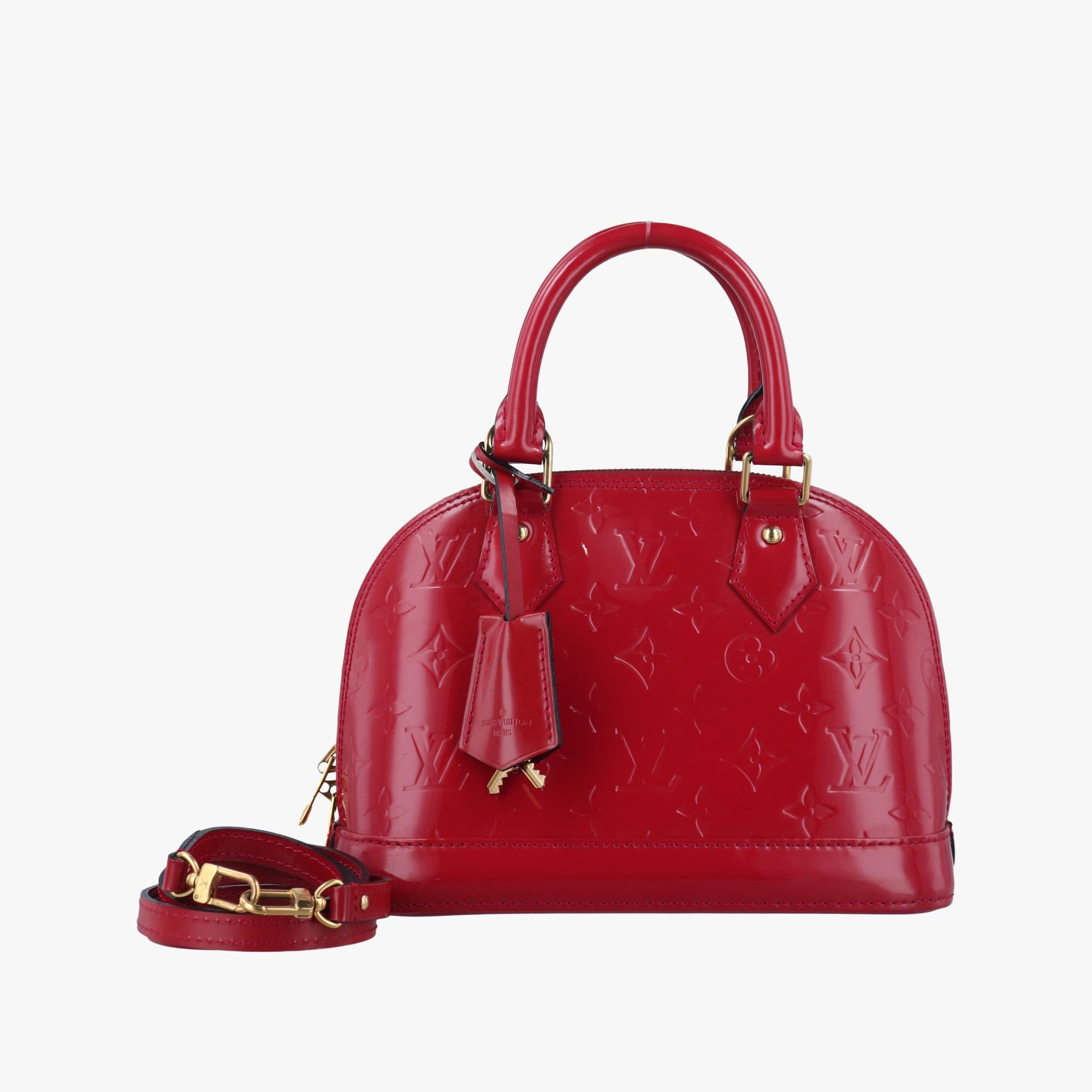 ルイヴィトン Louis Vuitton ショルダーバッグ レディース アルマBB ポムダムール ヴェルニ M91606 CA1104