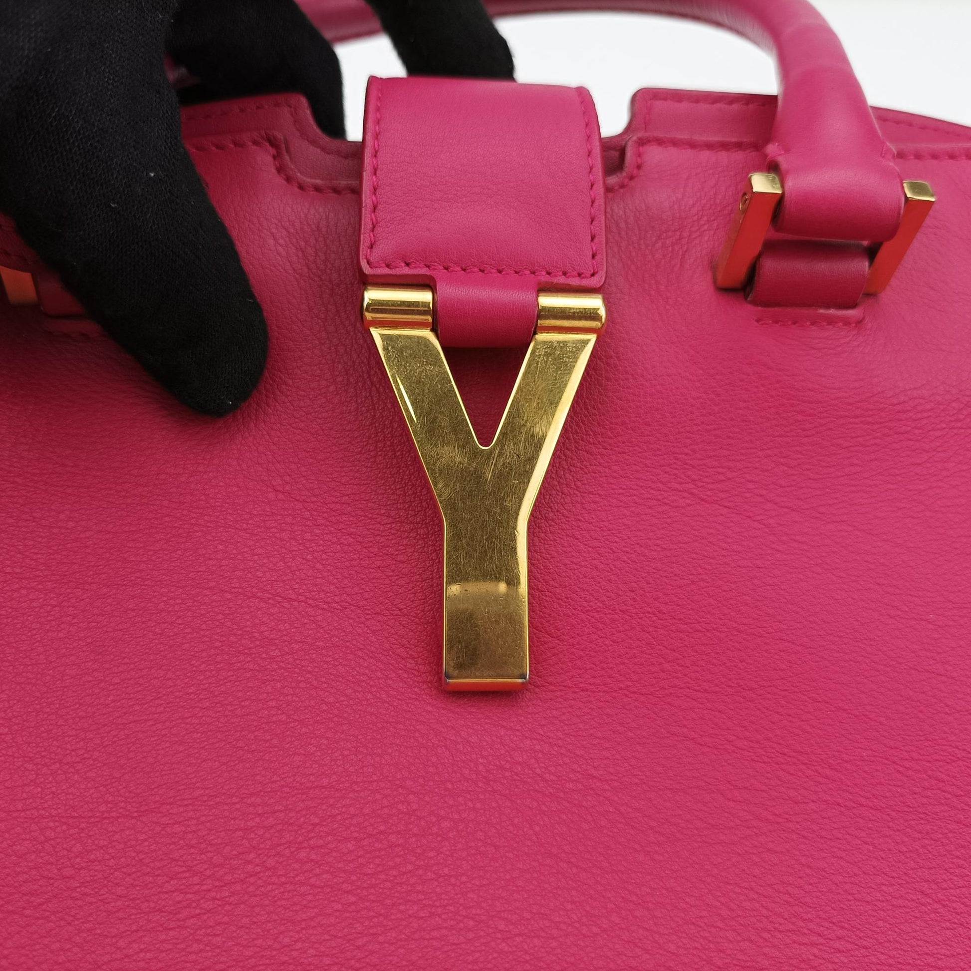 イヴサンローラン Yves saint Laurent ショルダーバッグ レディース Yライン　プチカバス ローズ レッド レザー 311210.213312