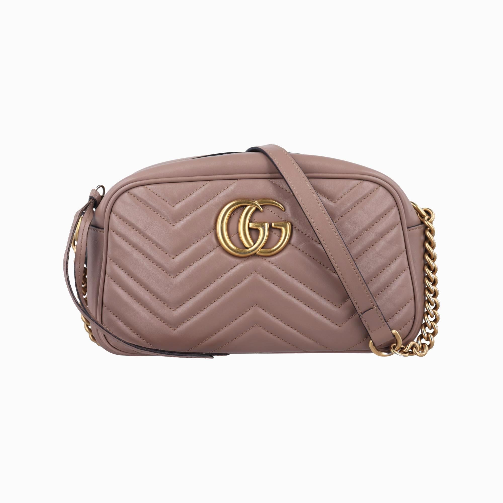 グッチ Gucci ショルダーバッグ レディース GGマーモント ベージュ レザー 447632 C024162964